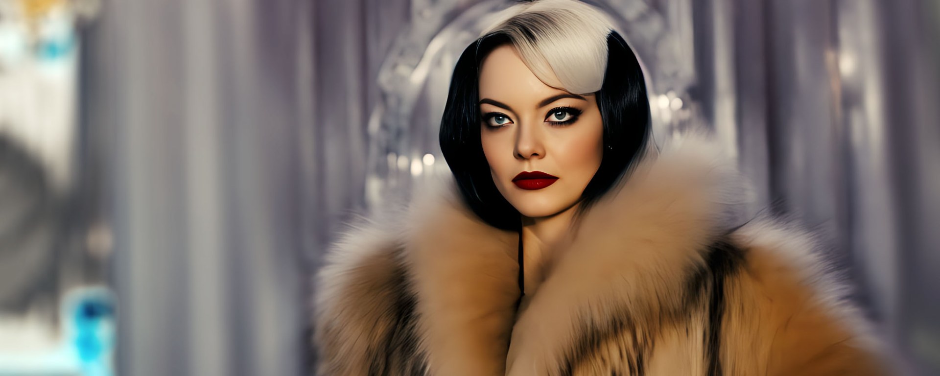 Stable Diffusion Rendering of Emma Stone as Cruella