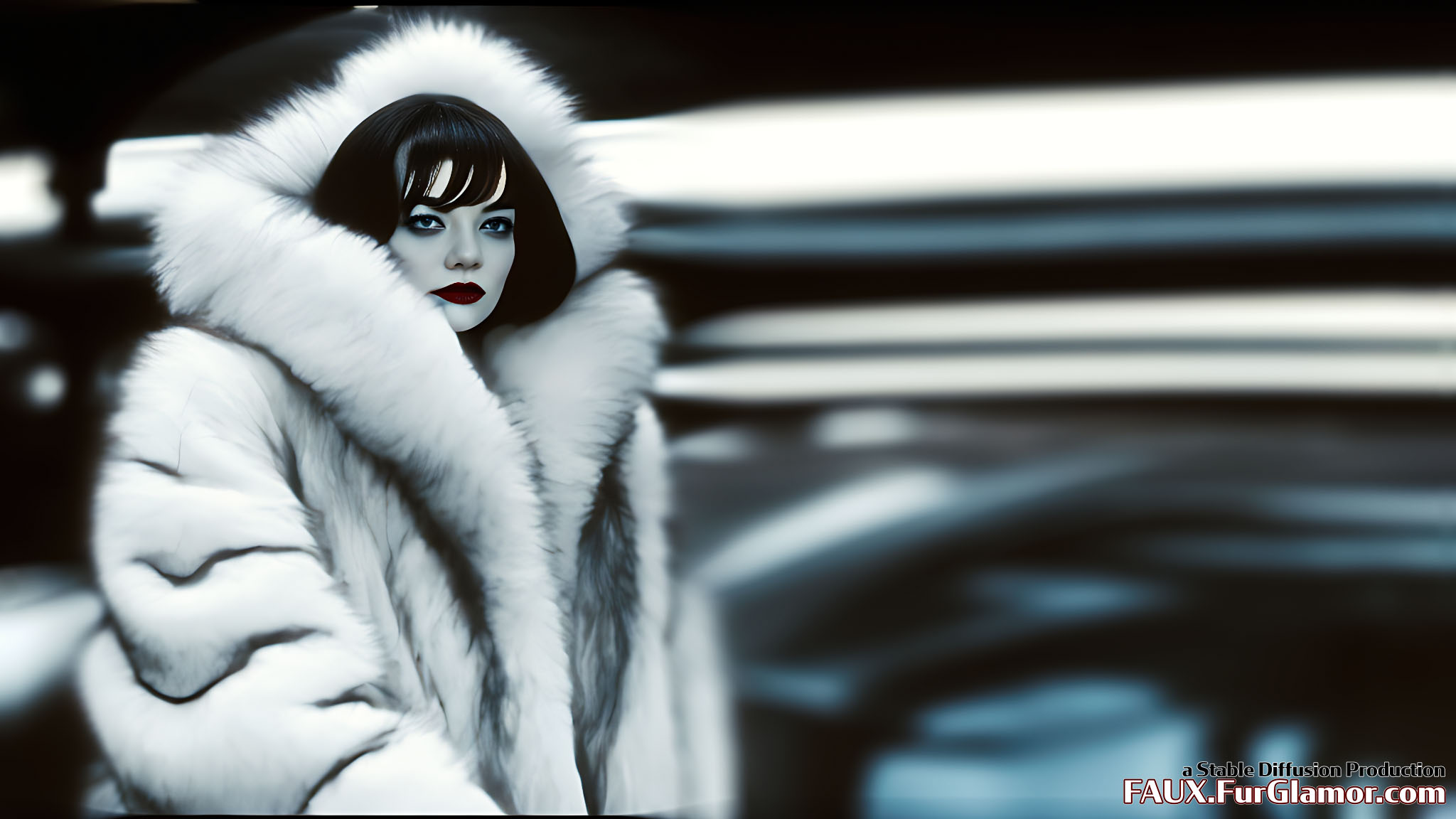 Stable Diffusion Rendering of Emma Stone as Cruella