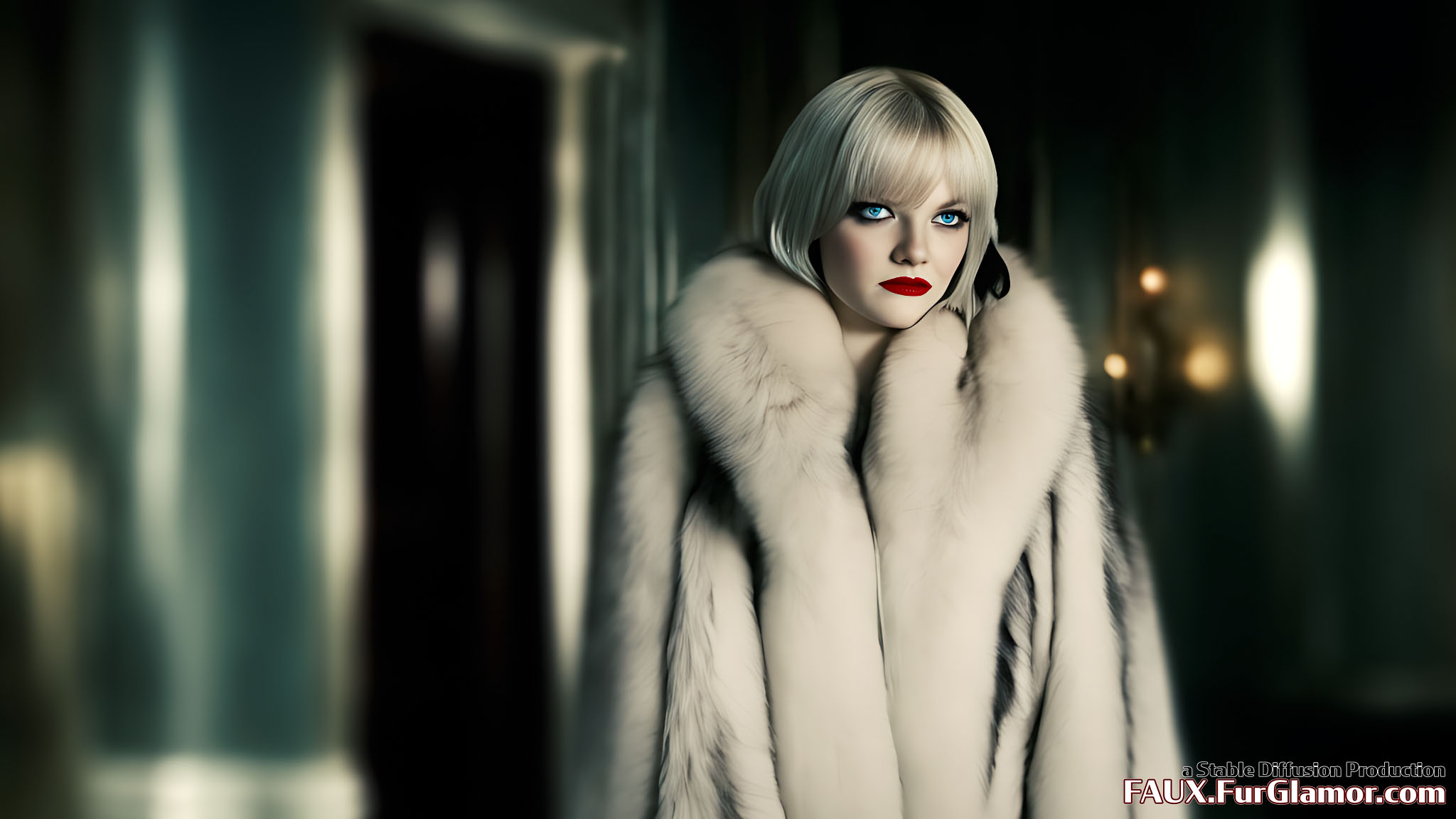 Stable Diffusion Rendering of Emma Stone as Cruella