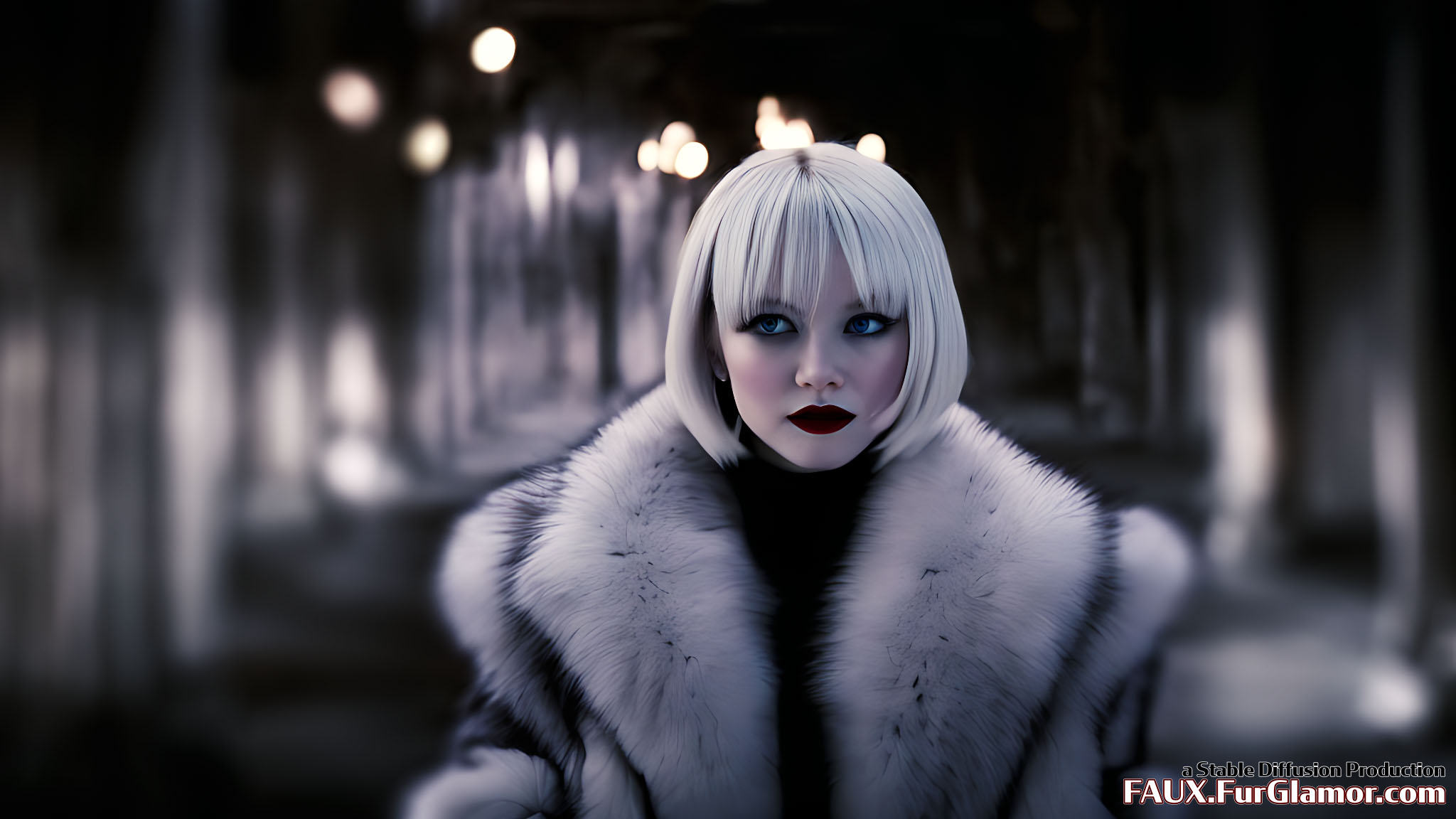 Stable Diffusion Rendering of Emma Stone as Cruella