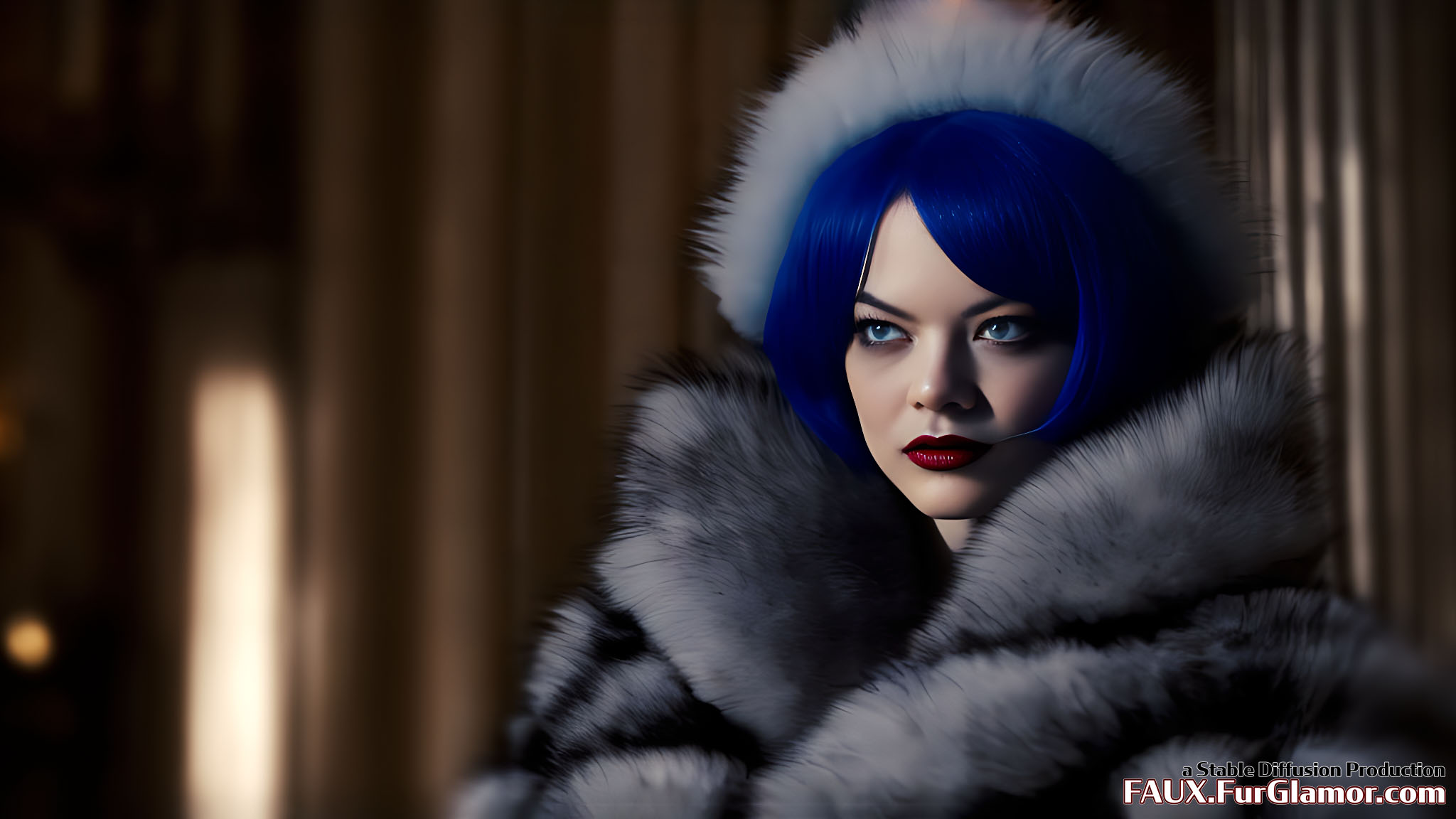 Stable Diffusion Rendering of Emma Stone as Cruella