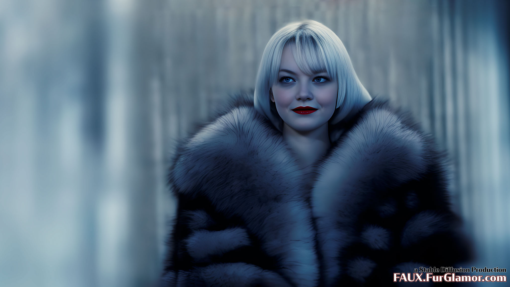 Stable Diffusion Rendering of Emma Stone as Cruella
