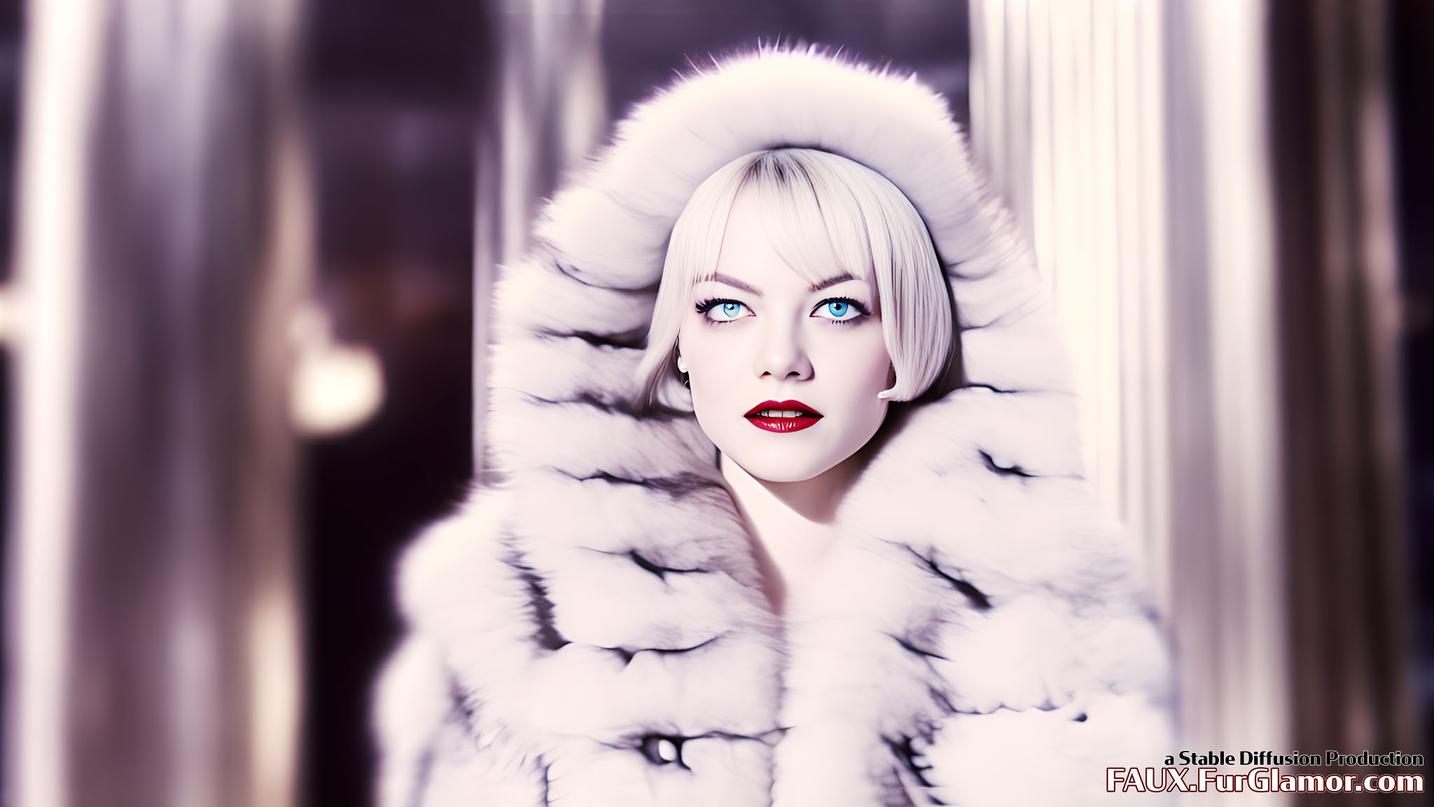 Stable Diffusion Rendering of Emma Stone as Cruella
