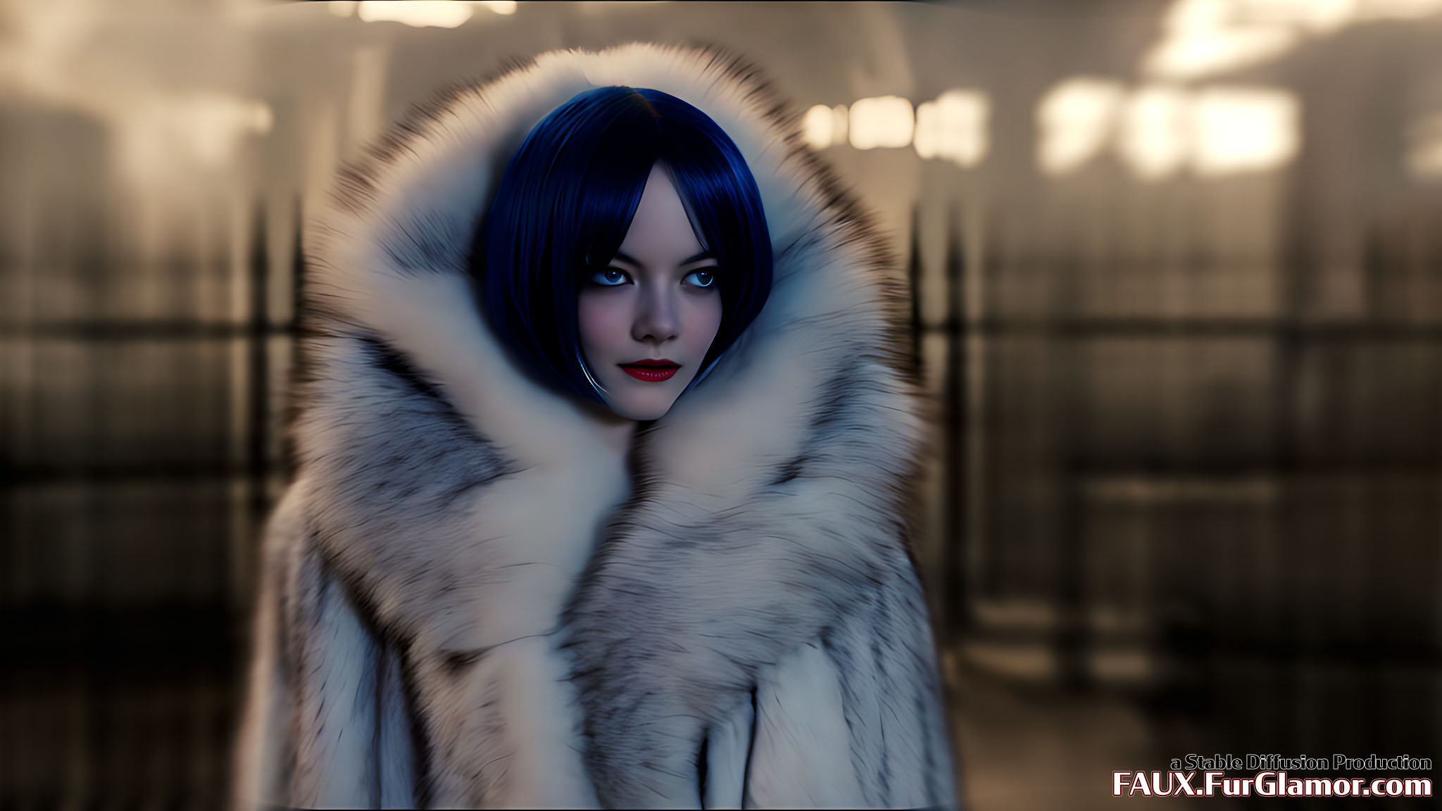 Stable Diffusion Rendering of Emma Stone as Cruella