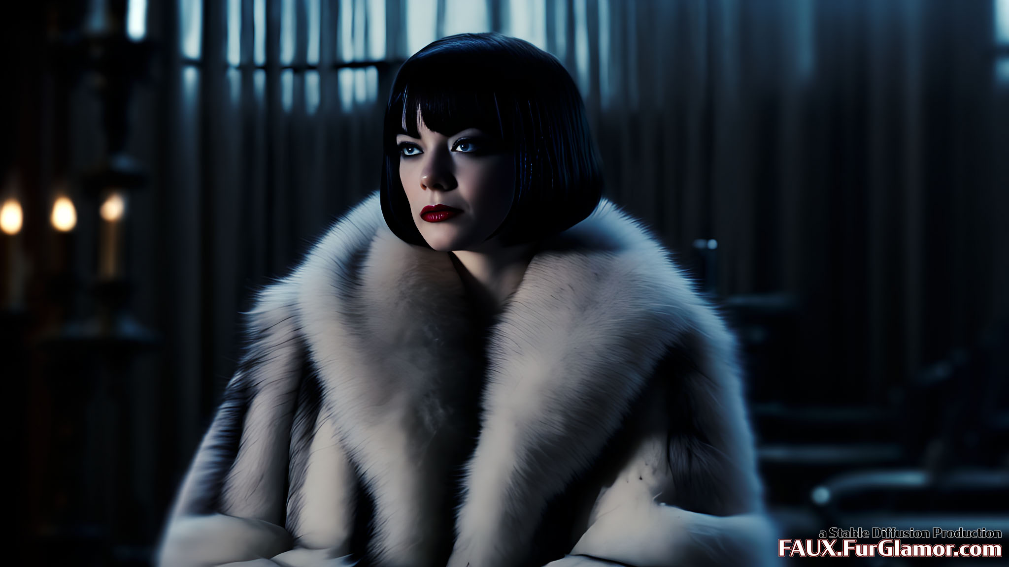 Stable Diffusion Rendering of Emma Stone as Cruella