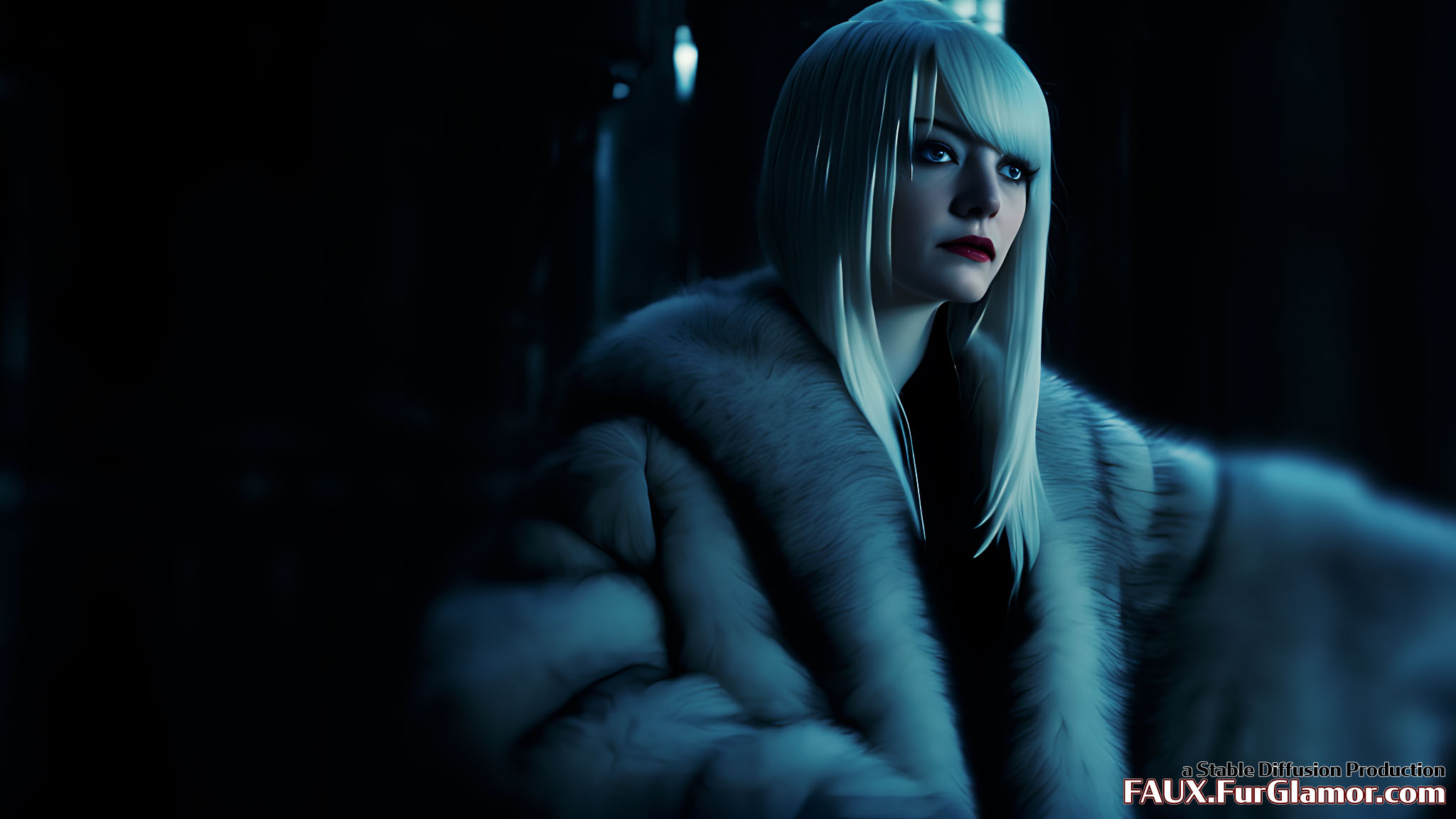 Stable Diffusion Rendering of Emma Stone as Cruella