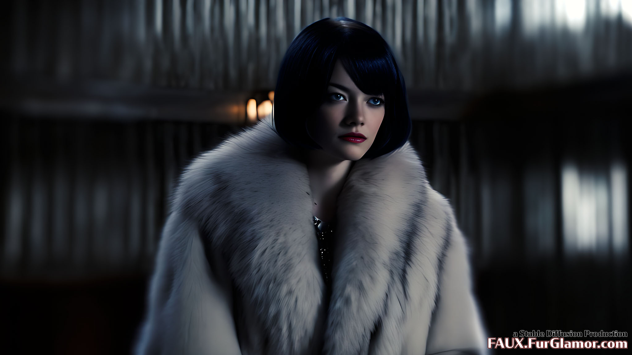 Stable Diffusion Rendering of Emma Stone as Cruella