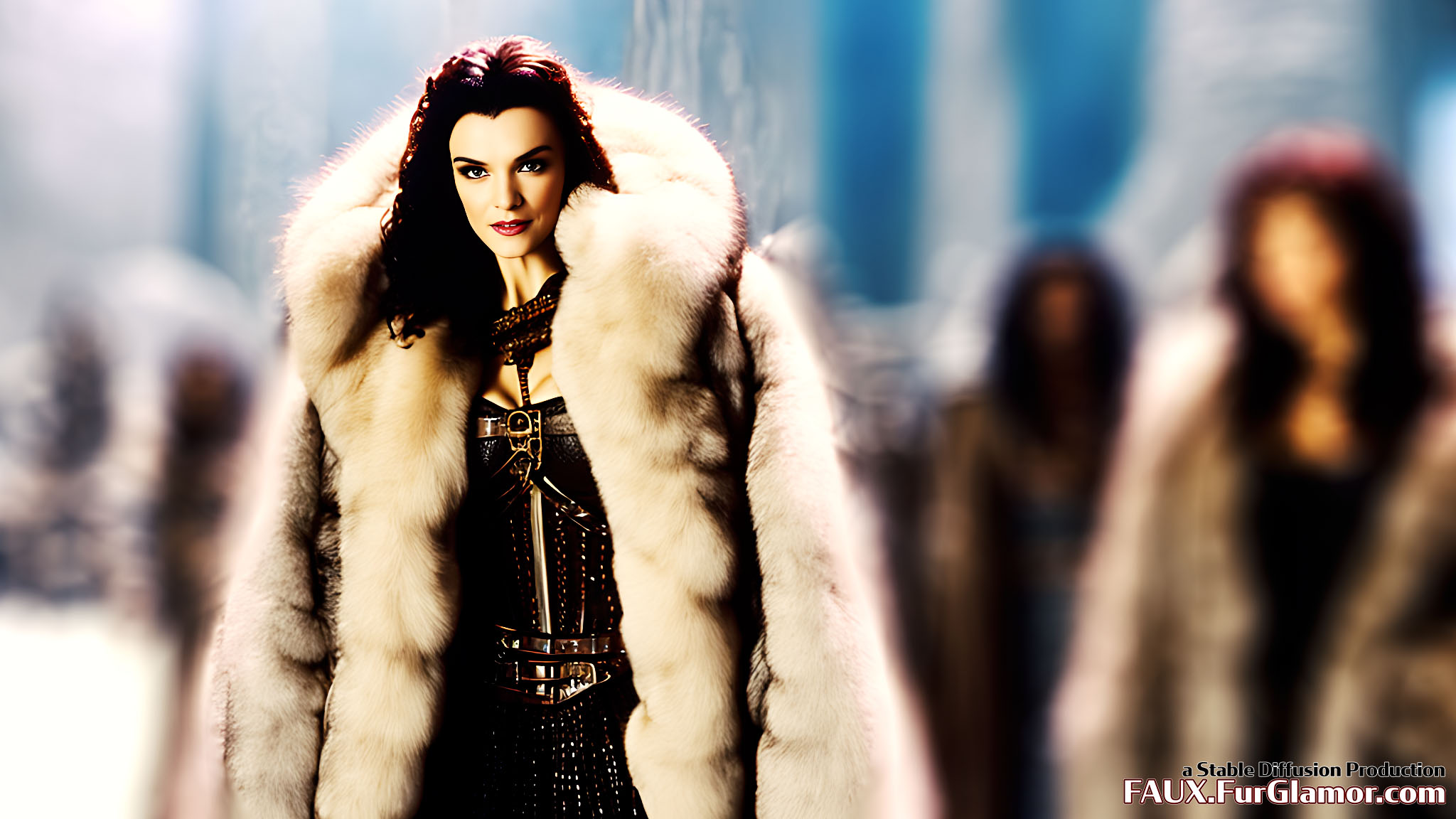 Stable Diffusion Rendering of Rachel Weisz in Fur in An Alternate Mummy 3