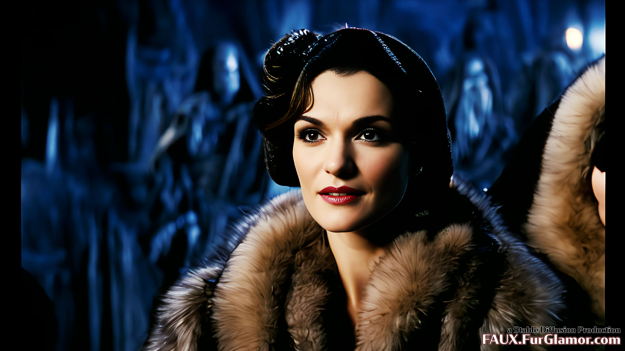 Stable Diffusion Rendering of Rachel Weisz in Fur in An Alternate Mummy 3