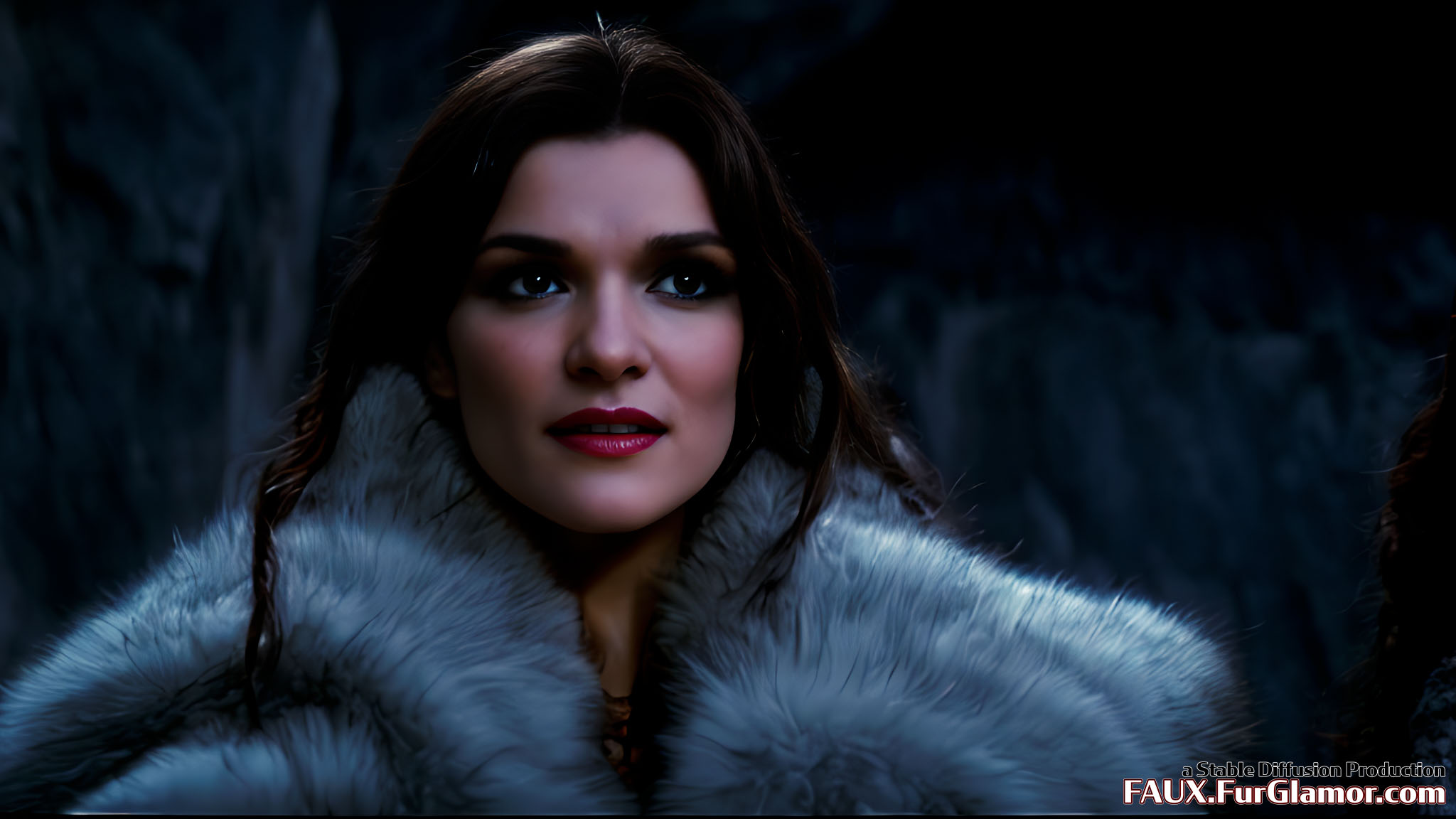 Stable Diffusion Rendering of Rachel Weisz in Fur in An Alternate Mummy 3