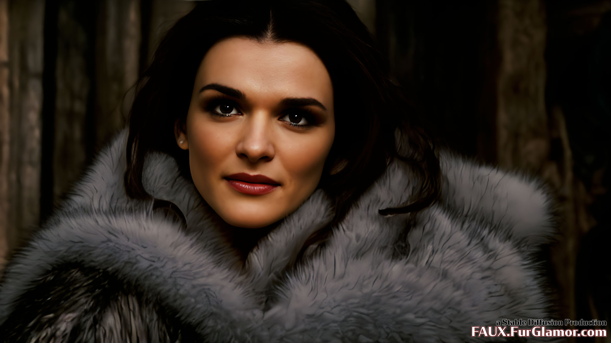 Stable Diffusion Rendering of Rachel Weisz in Fur in An Alternate Mummy 3