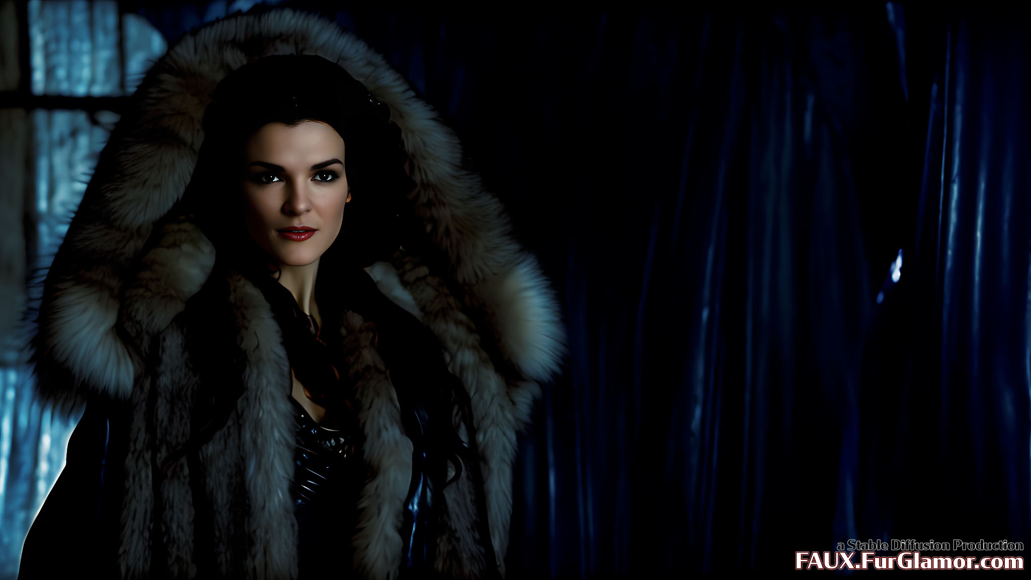 Stable Diffusion Rendering of Rachel Weisz in Fur in An Alternate Mummy 3