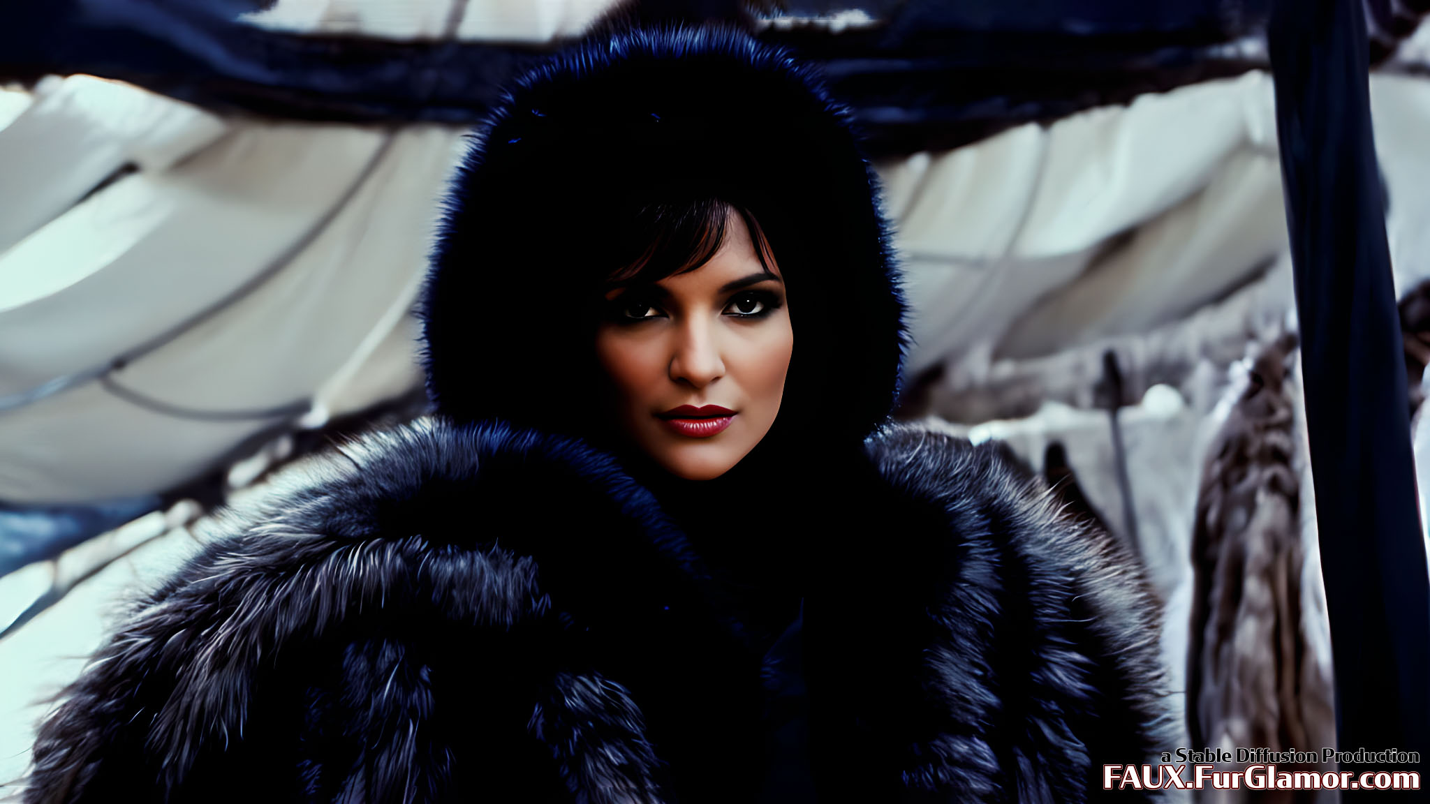 Stable Diffusion Rendering of Rachel Weisz in Fur in An Alternate Mummy 3