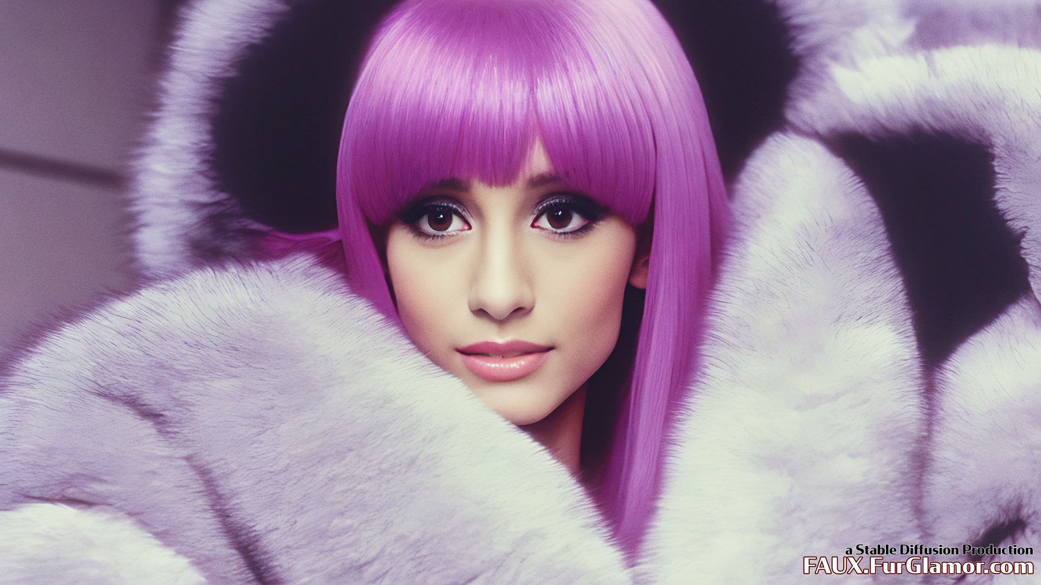 Stable Diffusion Render of Ariana Grande in Fur