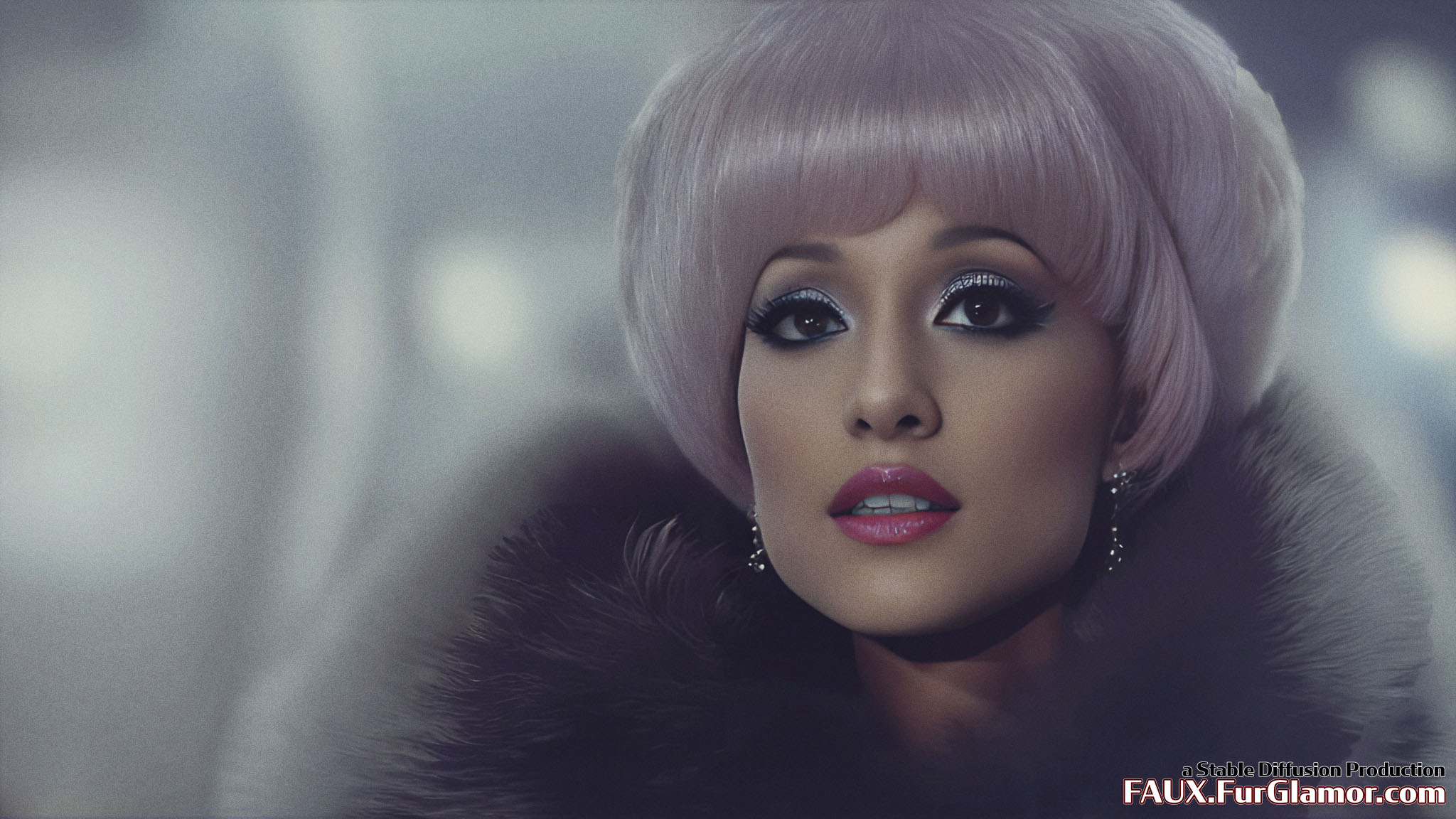 Stable Diffusion Render of Ariana Grande in Fur