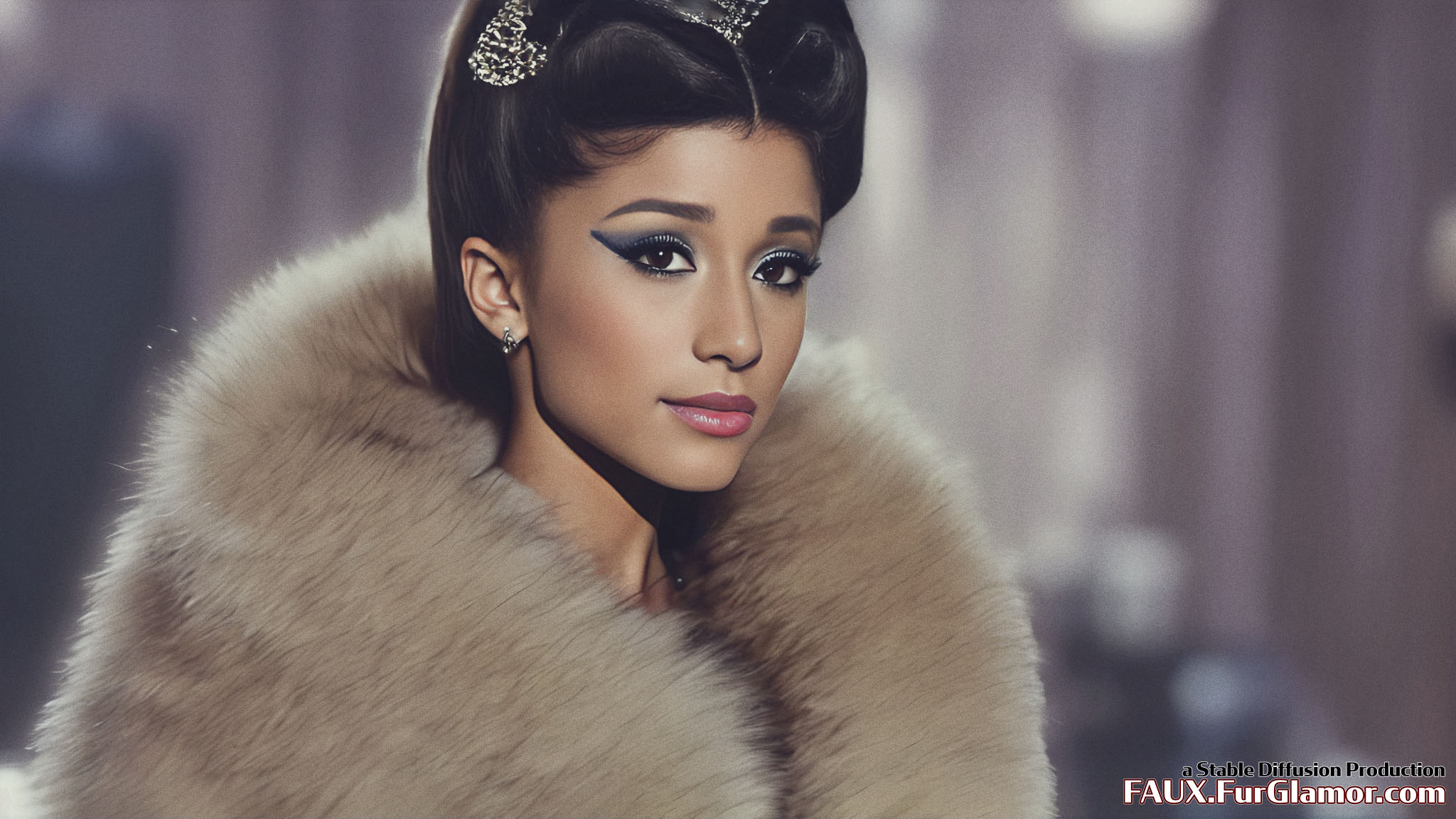 Stable Diffusion Render of Ariana Grande in Fur