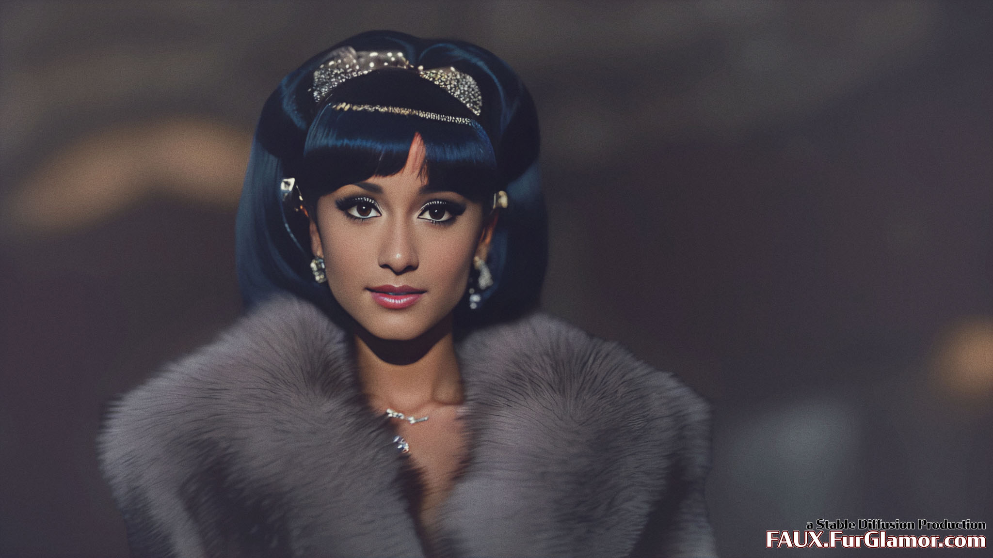 Stable Diffusion Render of Ariana Grande in Fur