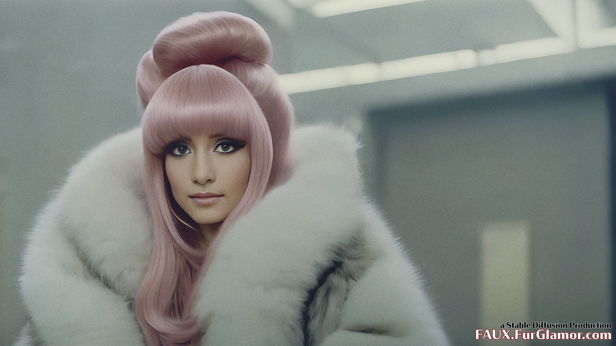 Stable Diffusion Render of Ariana Grande in Fur