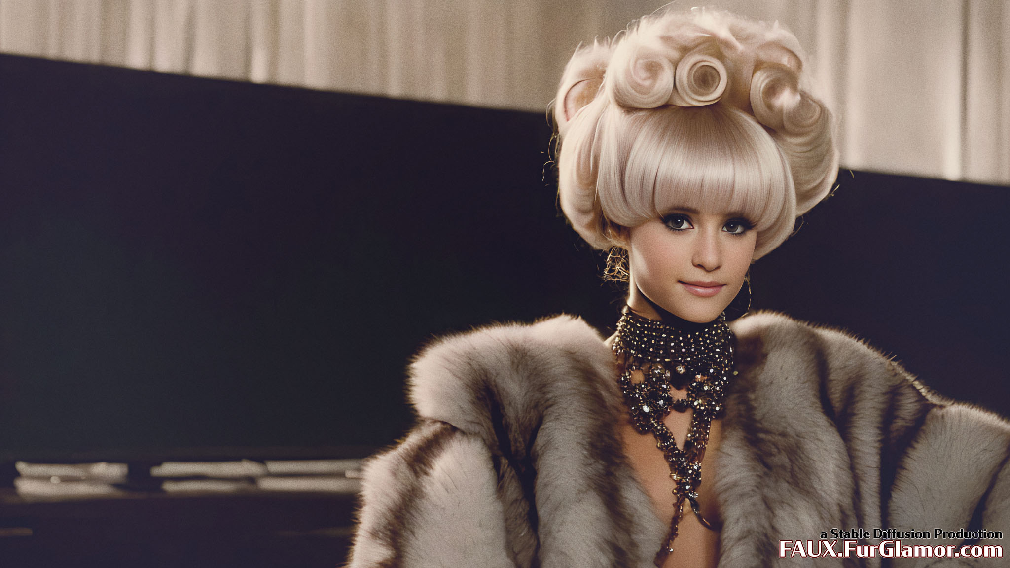 Stable Diffusion Render of Ariana Grande in Fur