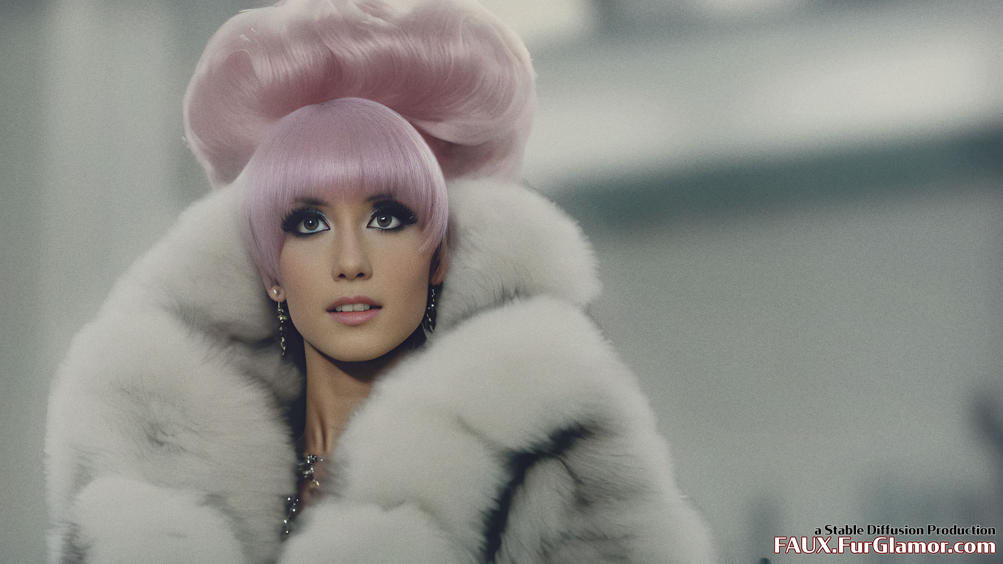 Stable Diffusion Render of Ariana Grande in Fur