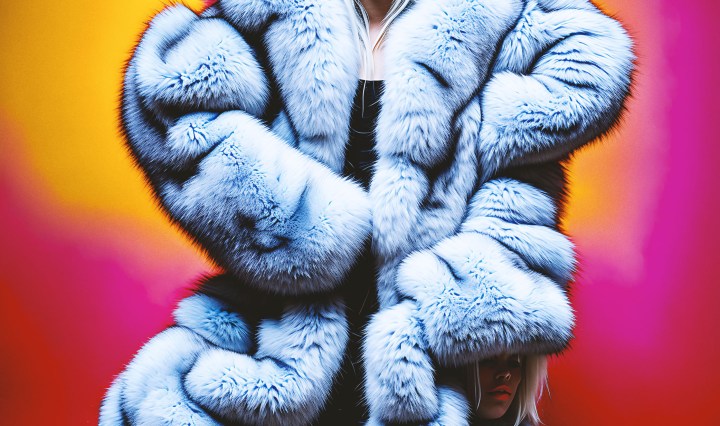 Stable Diffusion Render of Billie Eilish Wearing A Fur Coat