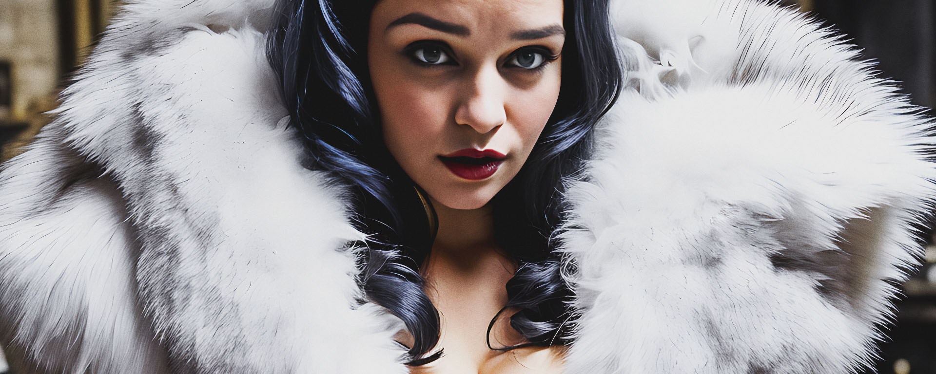 Stable Diffusion Render of Emilia Clarke in a Fur Coat