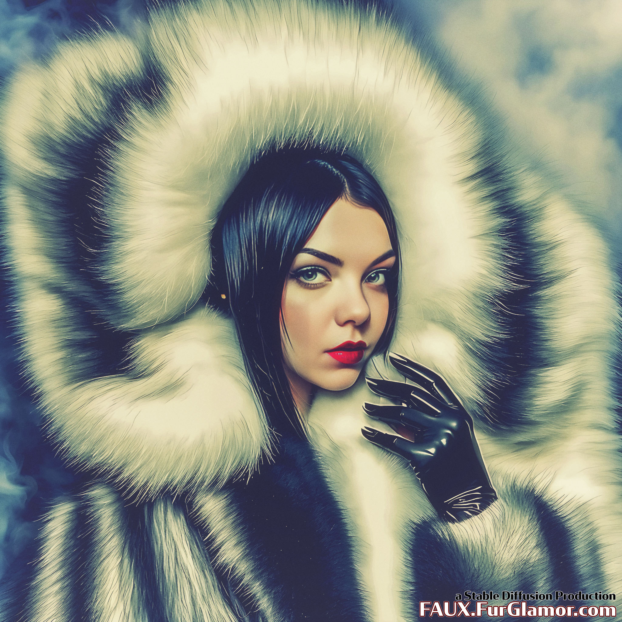 Stable Diffusion Render of Anya Taylor-Joy in a Fur Coat