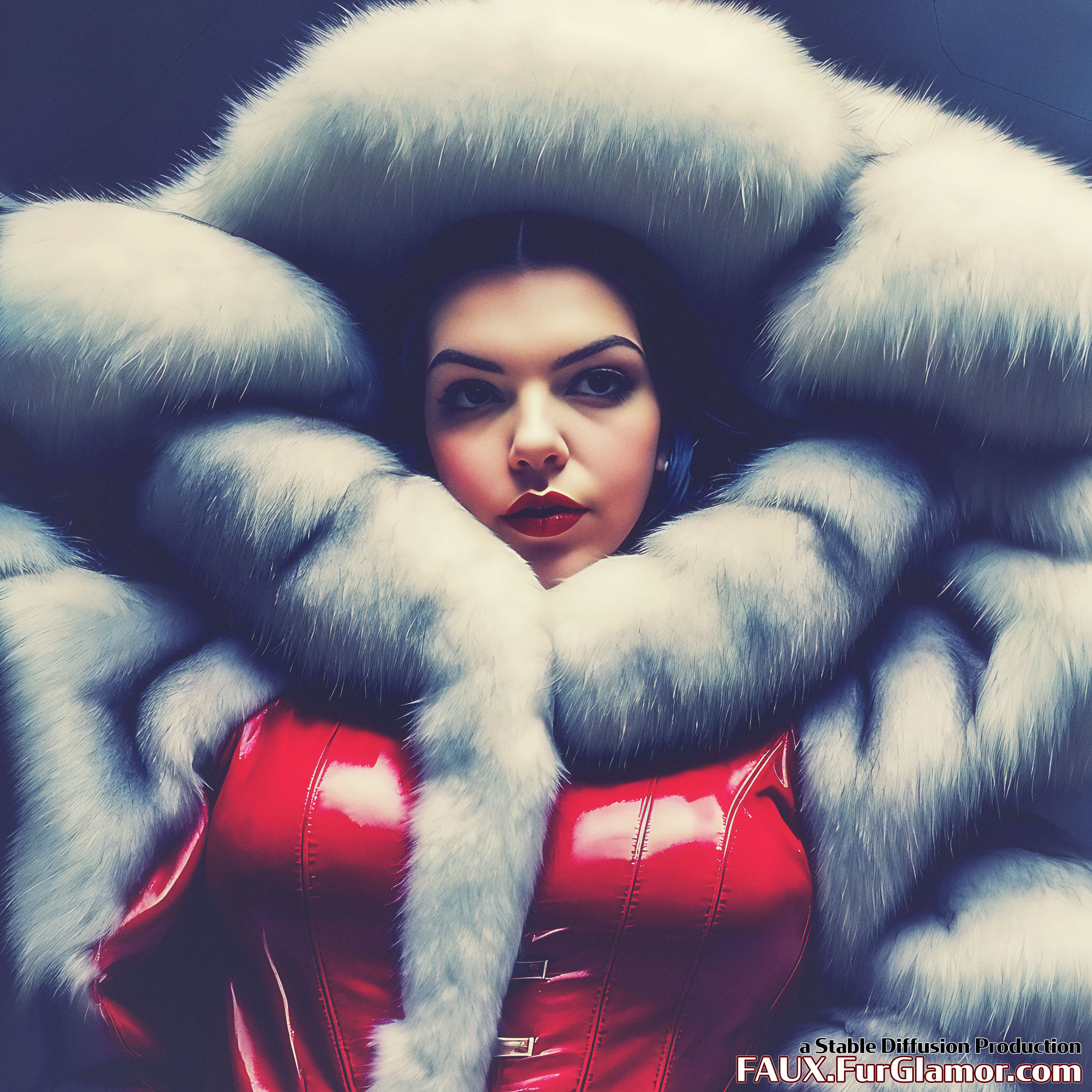 Stable Diffusion Render of Anya Taylor-Joy in a Fur Coat