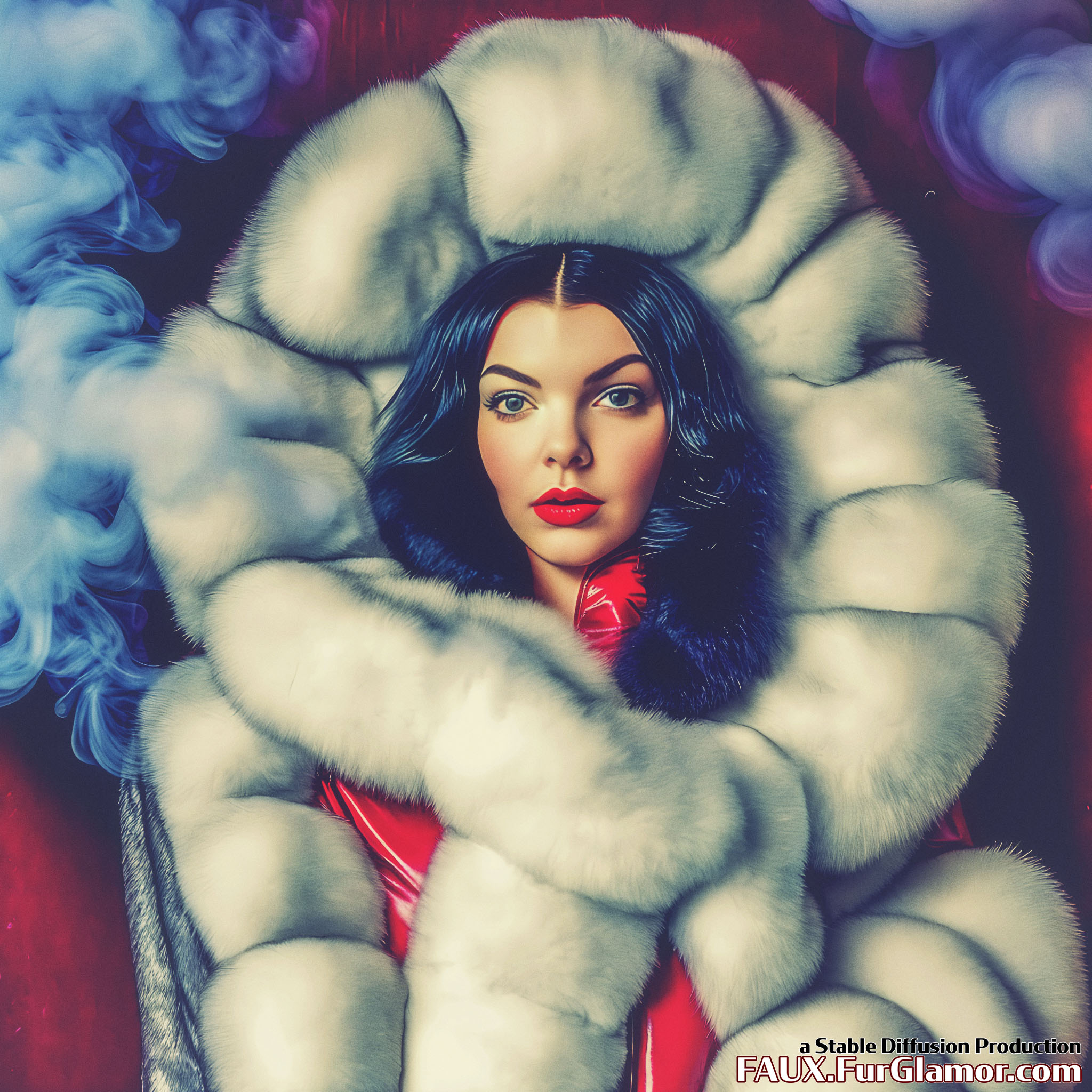 Stable Diffusion Render of Anya Taylor-Joy in a Fur Coat