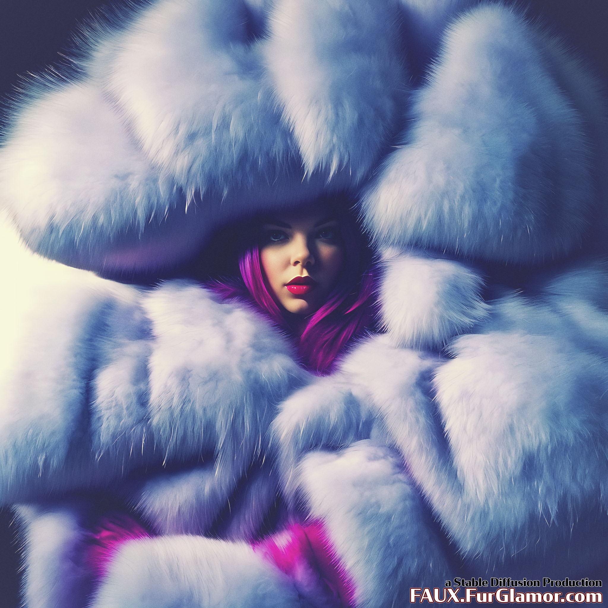 Stable Diffusion Render of Anya Taylor-Joy in a Fur Coat
