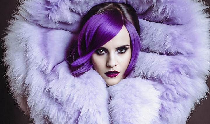 Stable Diffusion Render of Emma Watson in a Fur Coat