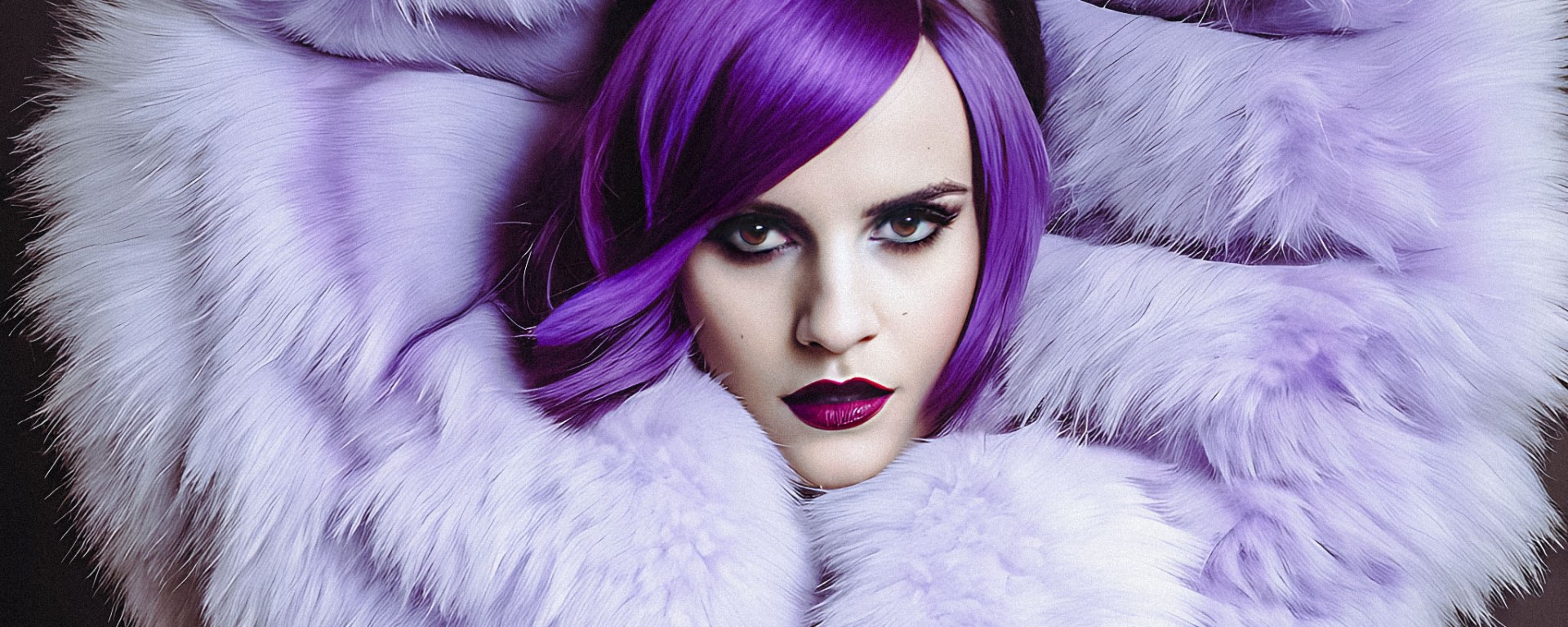 Stable Diffusion Render of Emma Watson in a Fur Coat