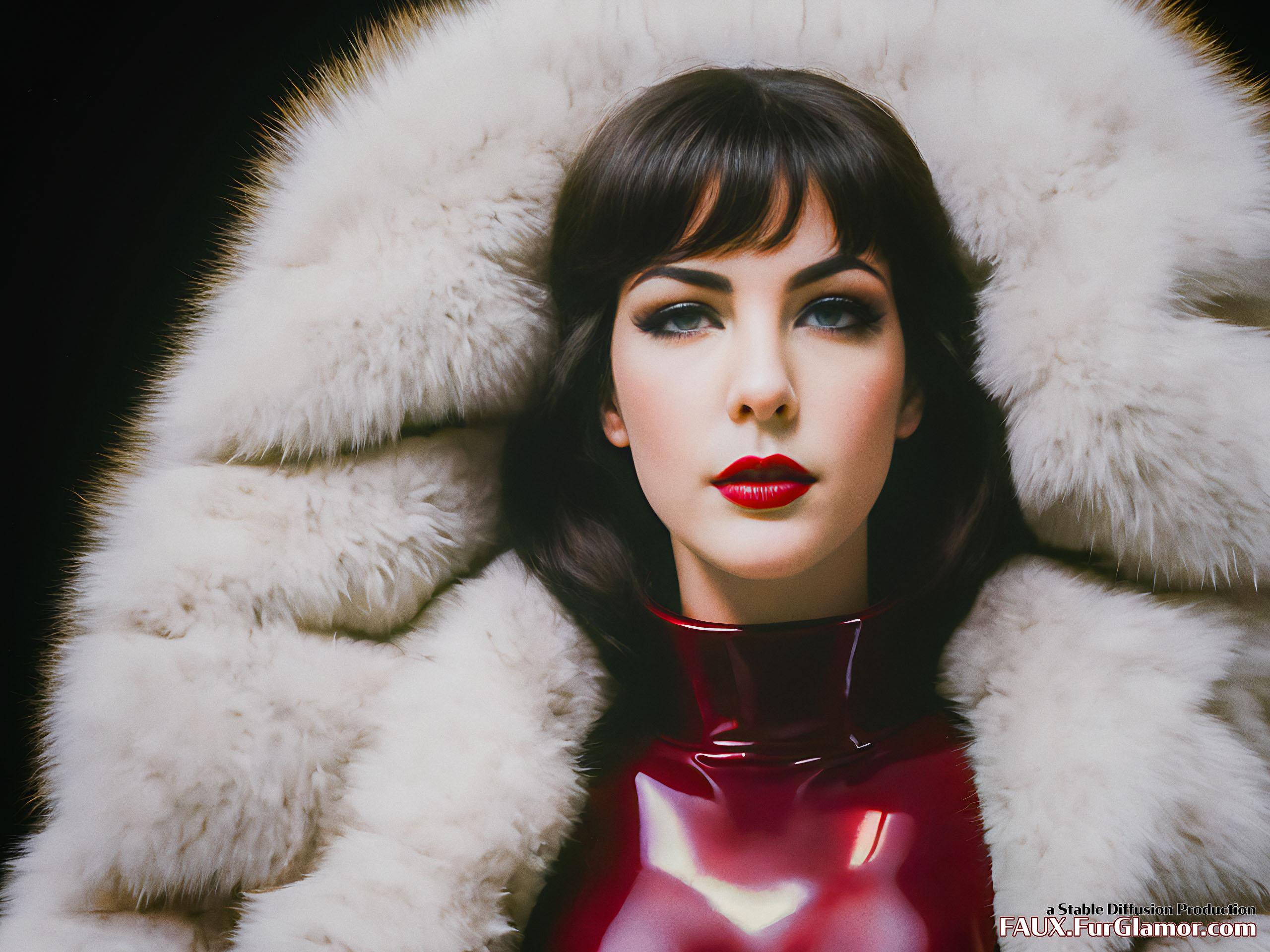 Stable Diffusion Render of Liv Tyler in a Fur Coat