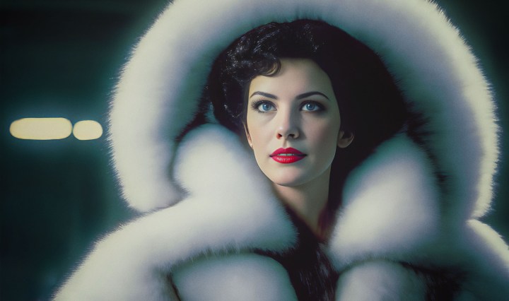 Stable Diffusion Render of Liv Tyler in a Fur Coat