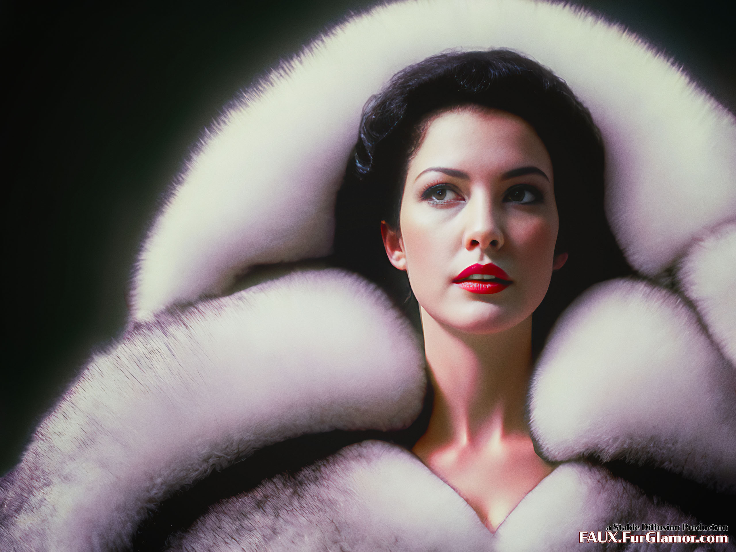 Stable Diffusion Render of Liv Tyler in a Fur Coat