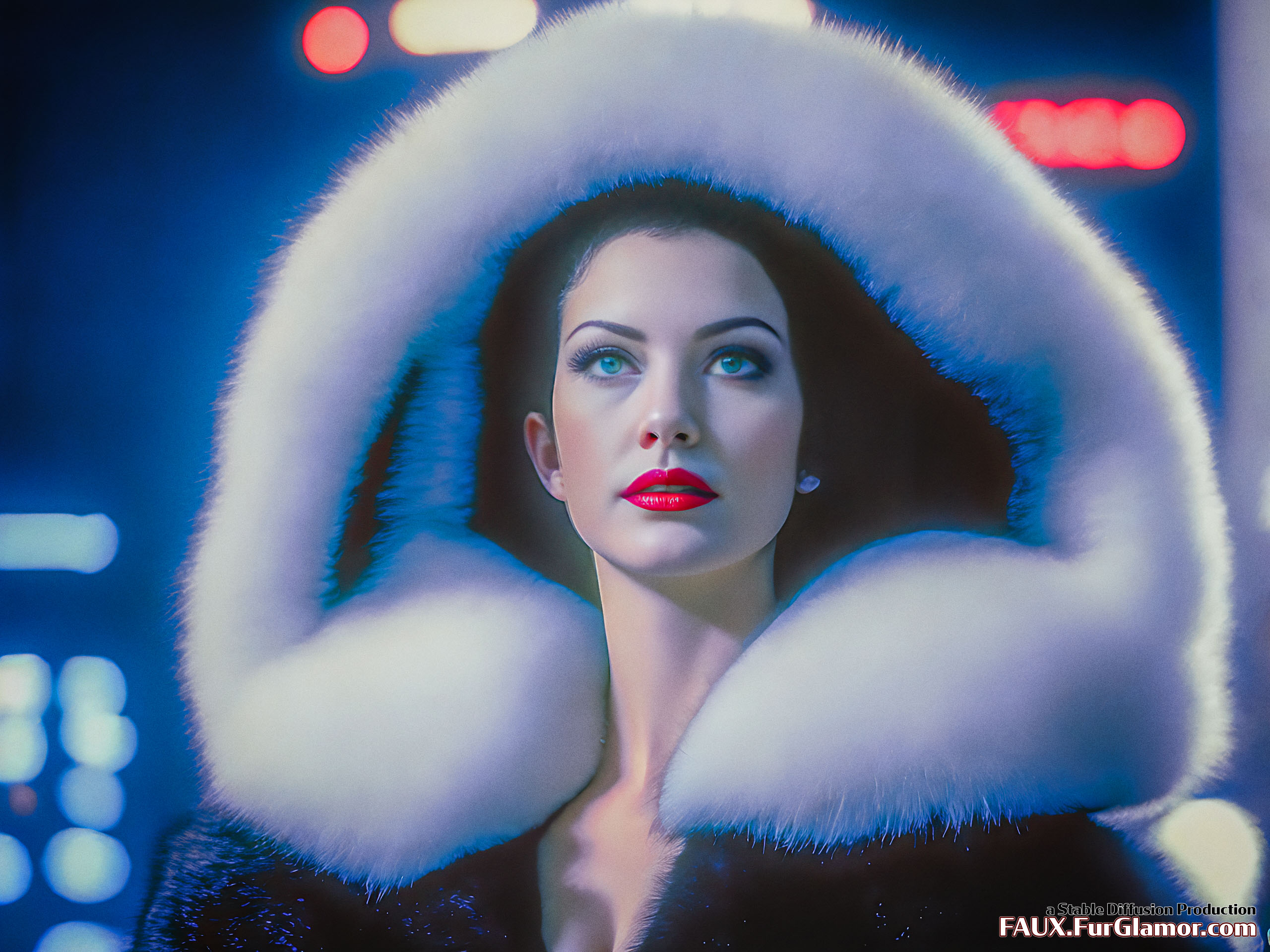 Stable Diffusion Render of Liv Tyler in a Fur Coat