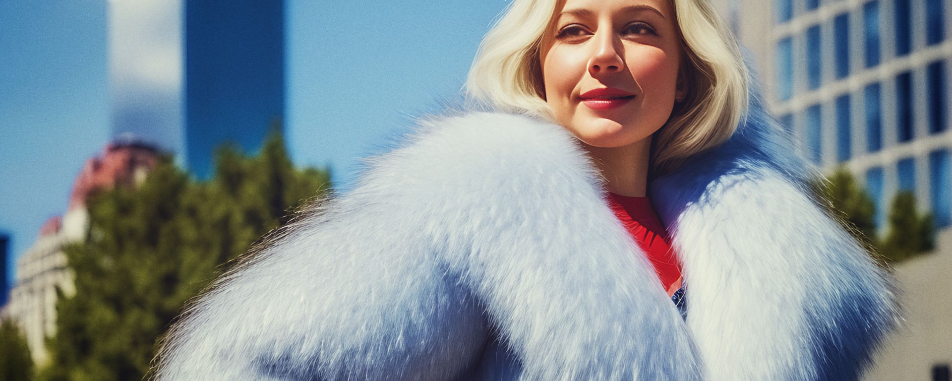 Stable Diffusion Render of Melissa Benoist as Supergirl in a Fur Coat