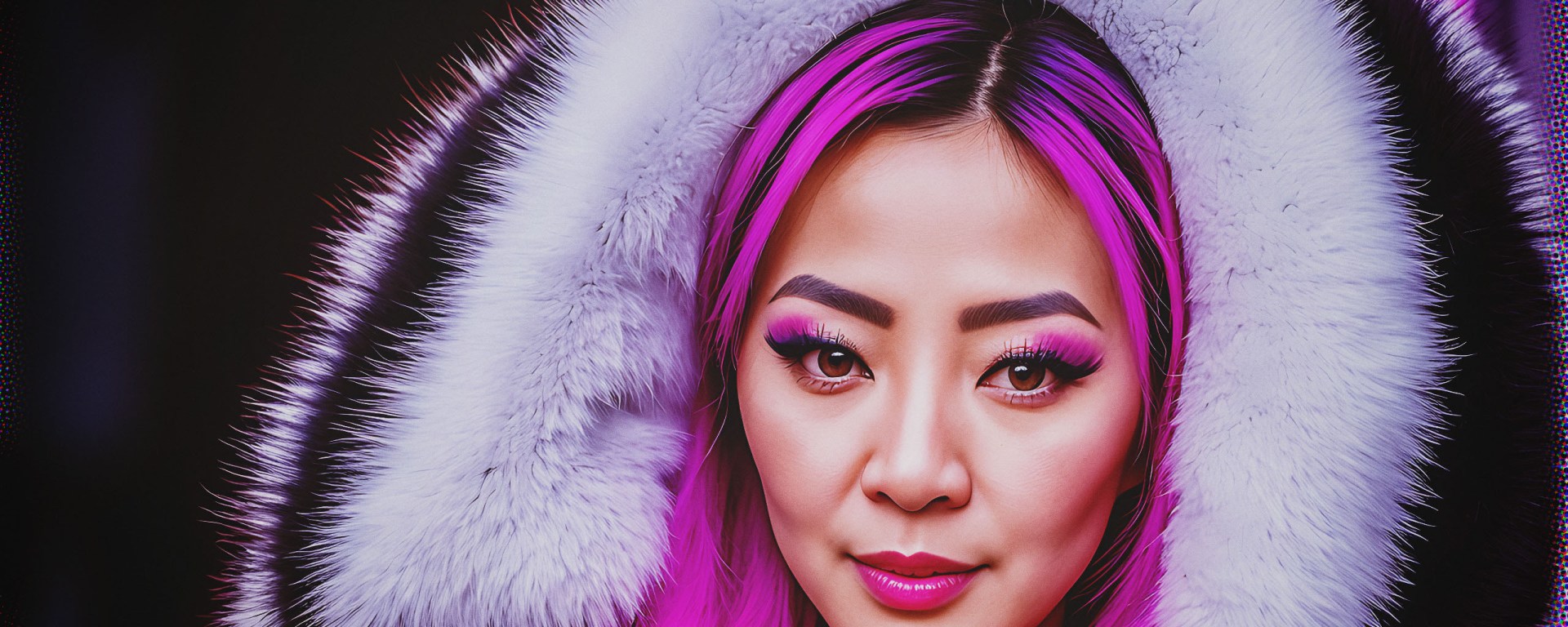 Stable Diffusion Render of Michelle Yeoh in a Fur Coat