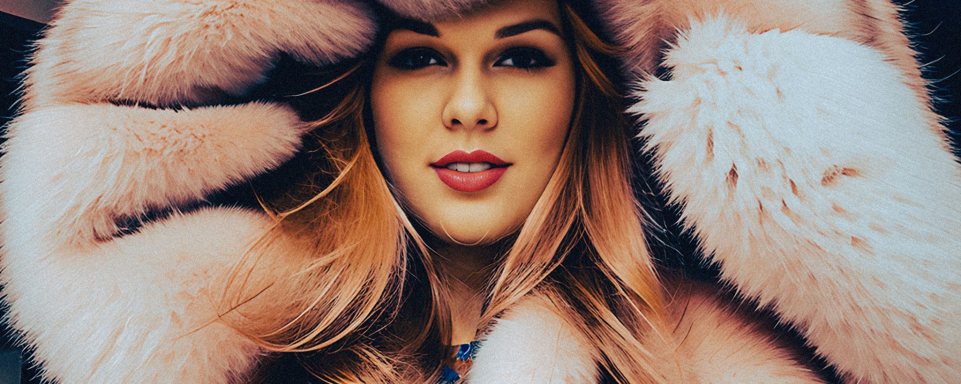 Stable Diffusion Render of Taylor Swift in a Fur Coat