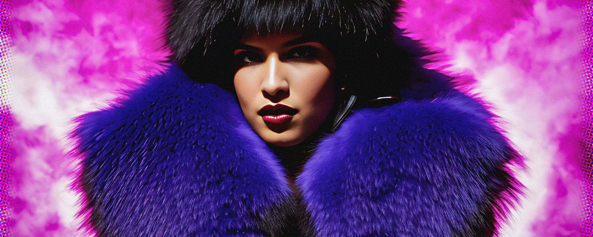 Stable Diffusion Render of Dua Lipa in a Fur Coat