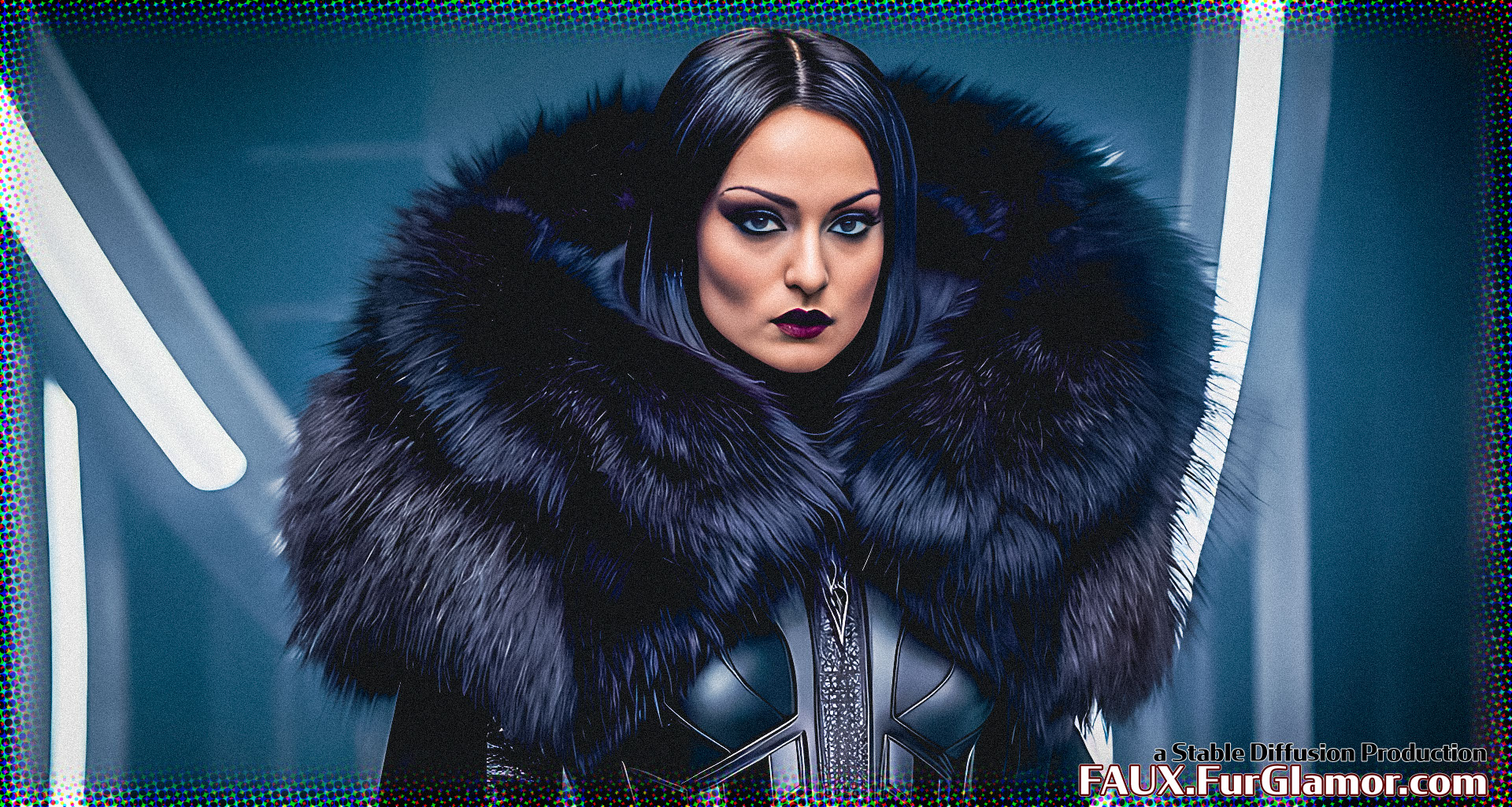 Stable Diffusion Render of Olivia Wilde in a Fur Coat