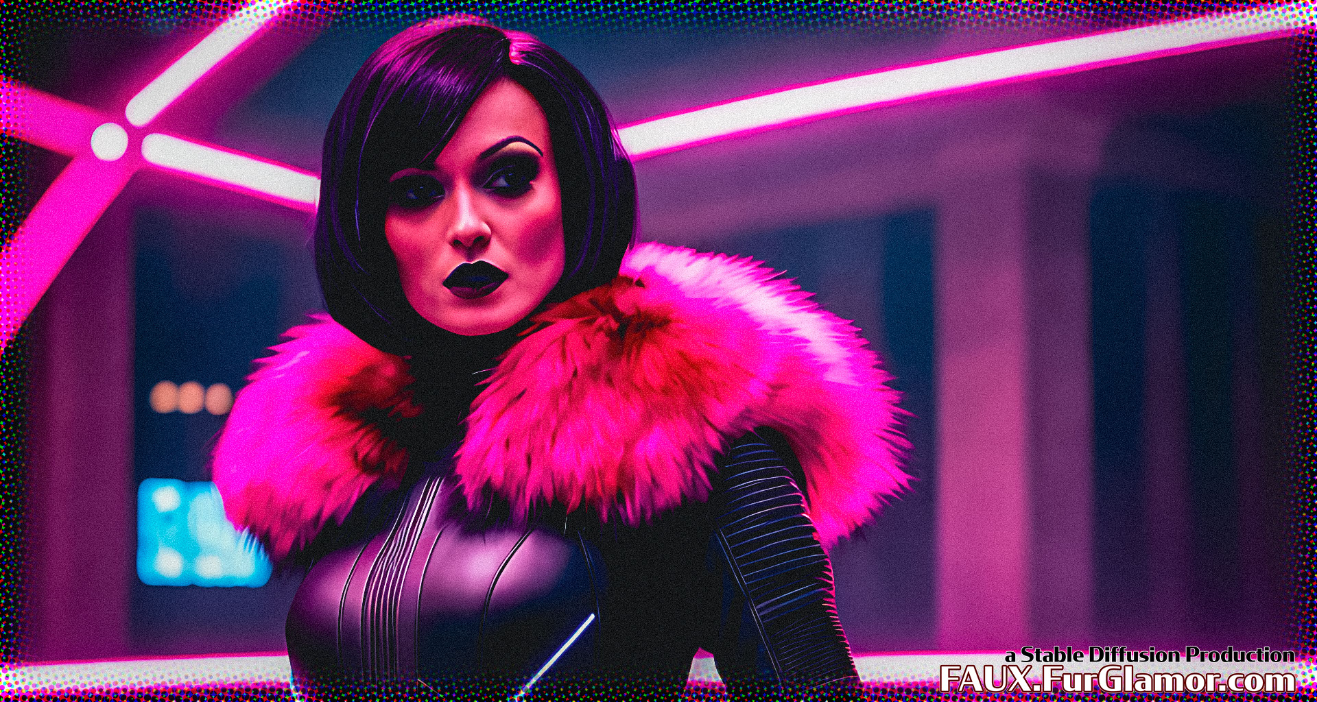 Stable Diffusion Render of Olivia Wilde in a Fur Coat