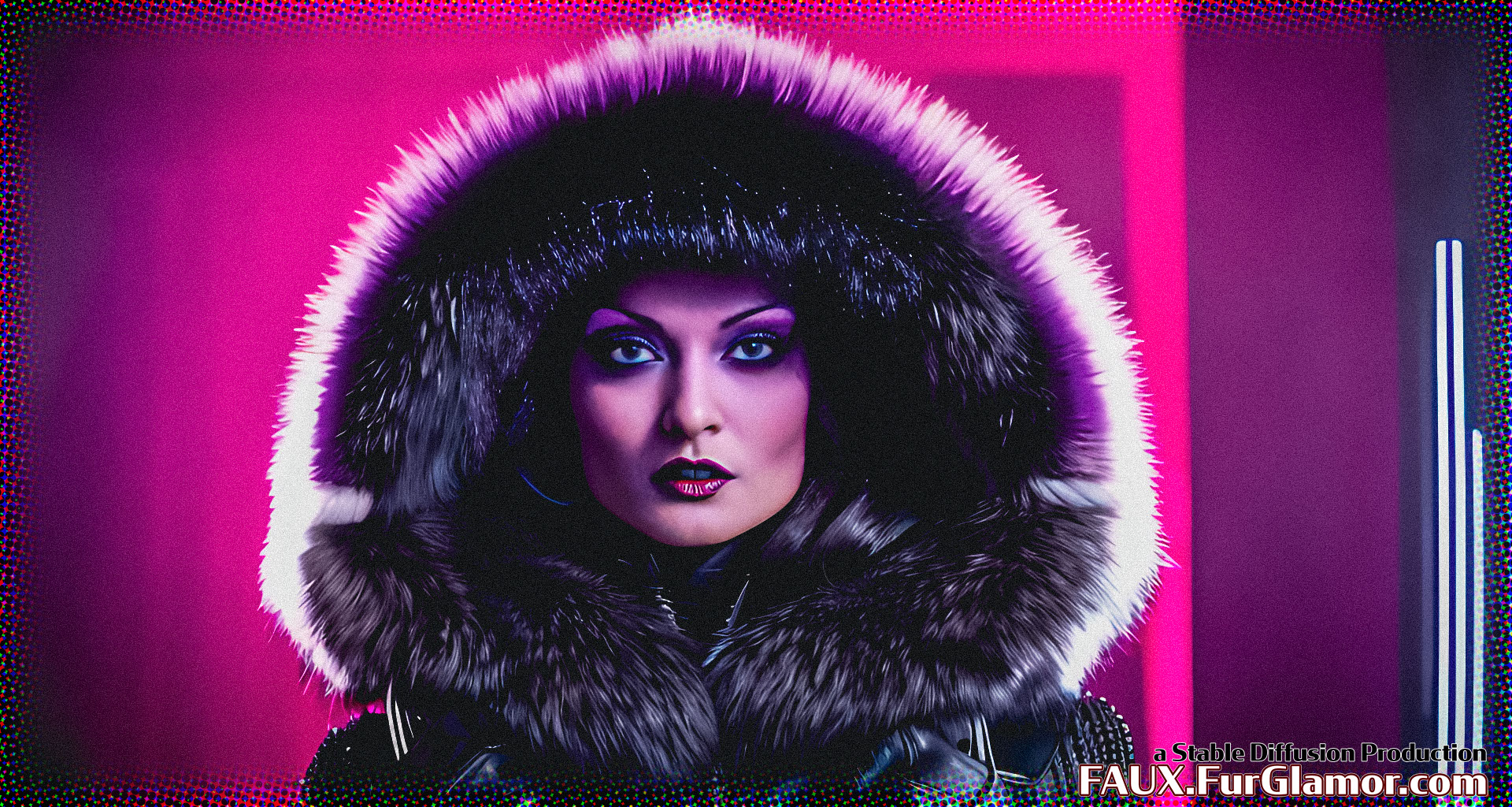Stable Diffusion Render of Olivia Wilde in a Fur Coat
