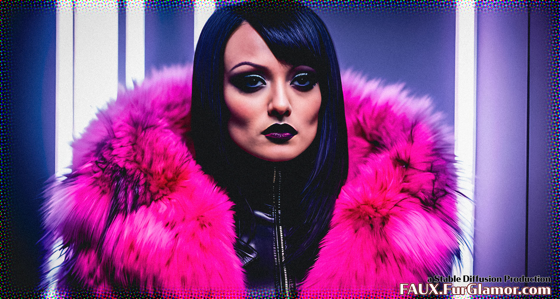 Stable Diffusion Render of Olivia Wilde in a Fur Coat