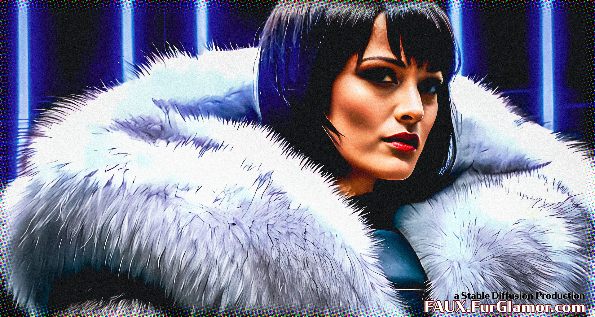 Stable Diffusion Render of Olivia Wilde in a Fur Coat