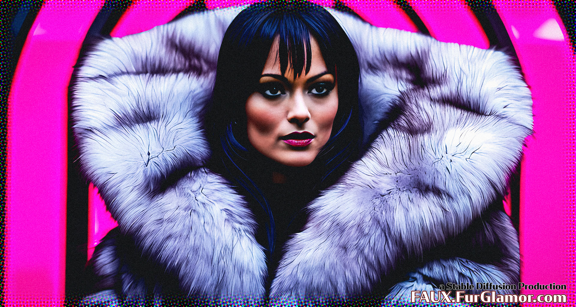 Stable Diffusion Render of Olivia Wilde in a Fur Coat