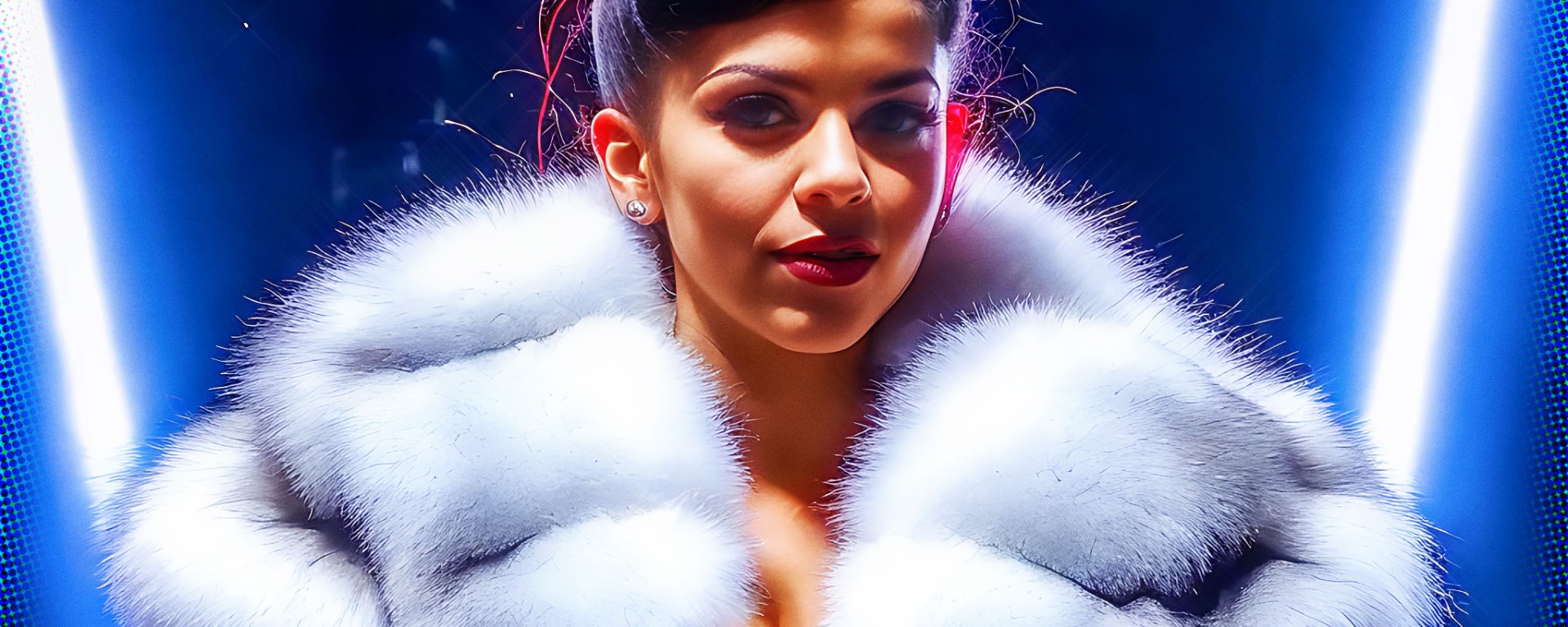 Stable Diffusion Render of Shakira in a Fur Coat