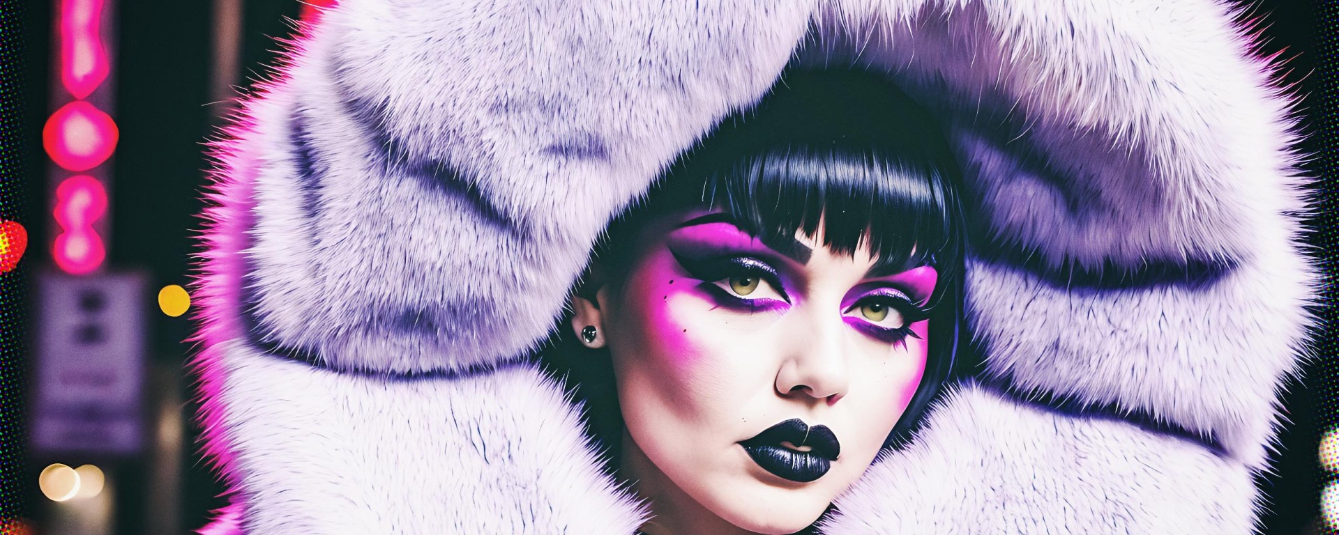 Stable Diffusion Render of Ana de Armas in a Fur Coat