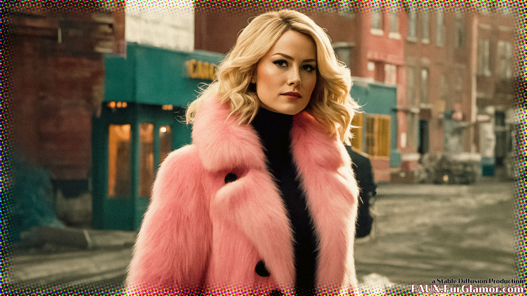 Stable Diffusion Render of Brie Larson as Captain Marvel in a Fur Coat