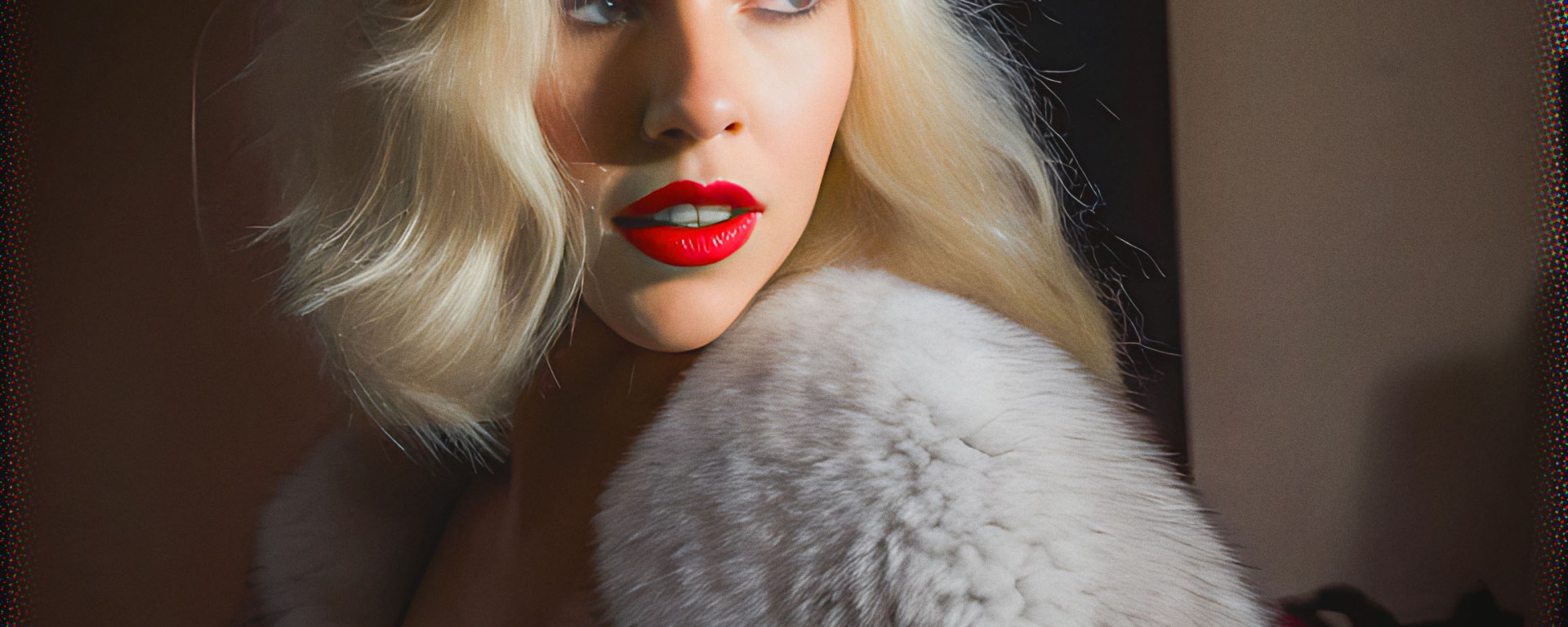 Stable Diffusion Render of Scarlett Johansson in a Fur Coat